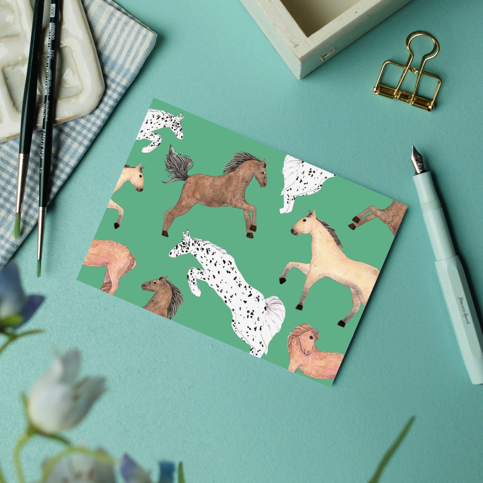 wonder of today Postkarte Pferde DIN A6