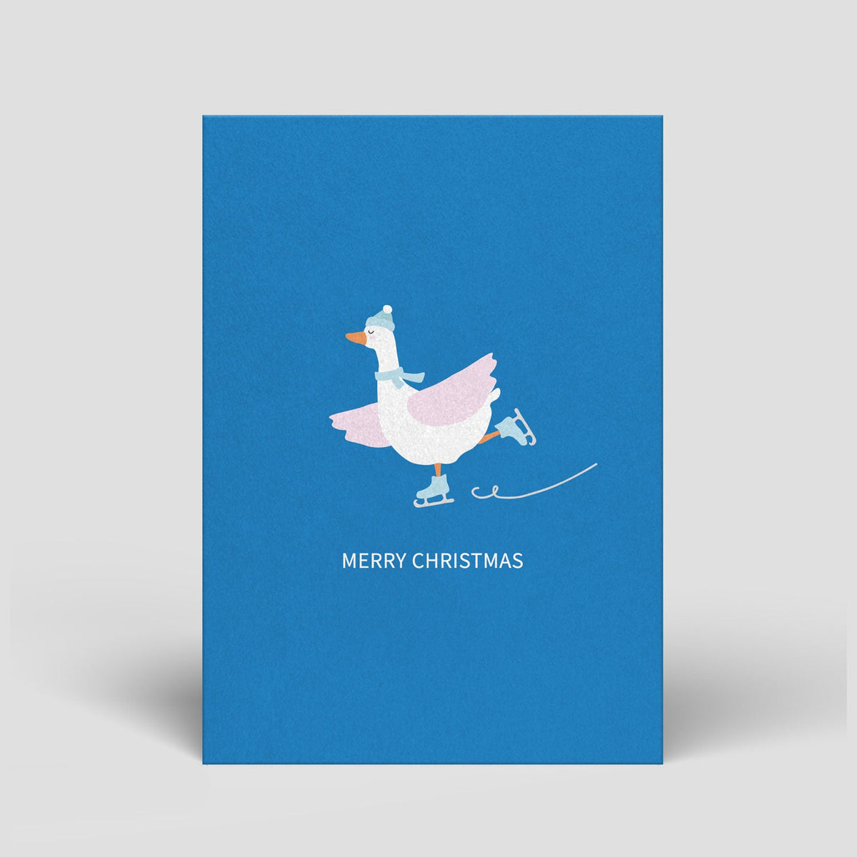Naturbedacht Postkarte Gans auf Schlittschuhen (Nr. 334)