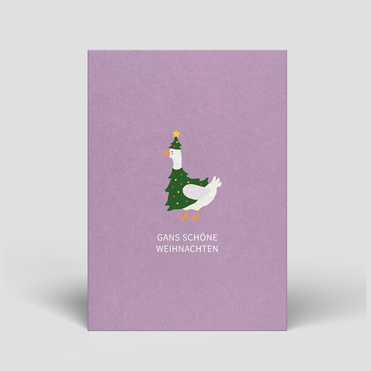Naturbedacht Postkarte Gans mit Baumkleid (Nr. 335)