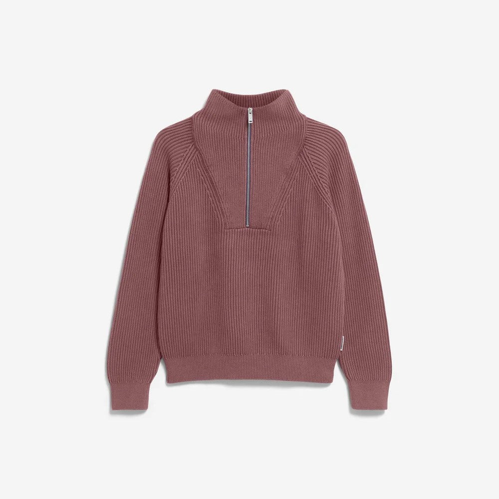 ARMEDANGELS Strick Pullover "RONYIAAS GMT DYE" Dark Berry