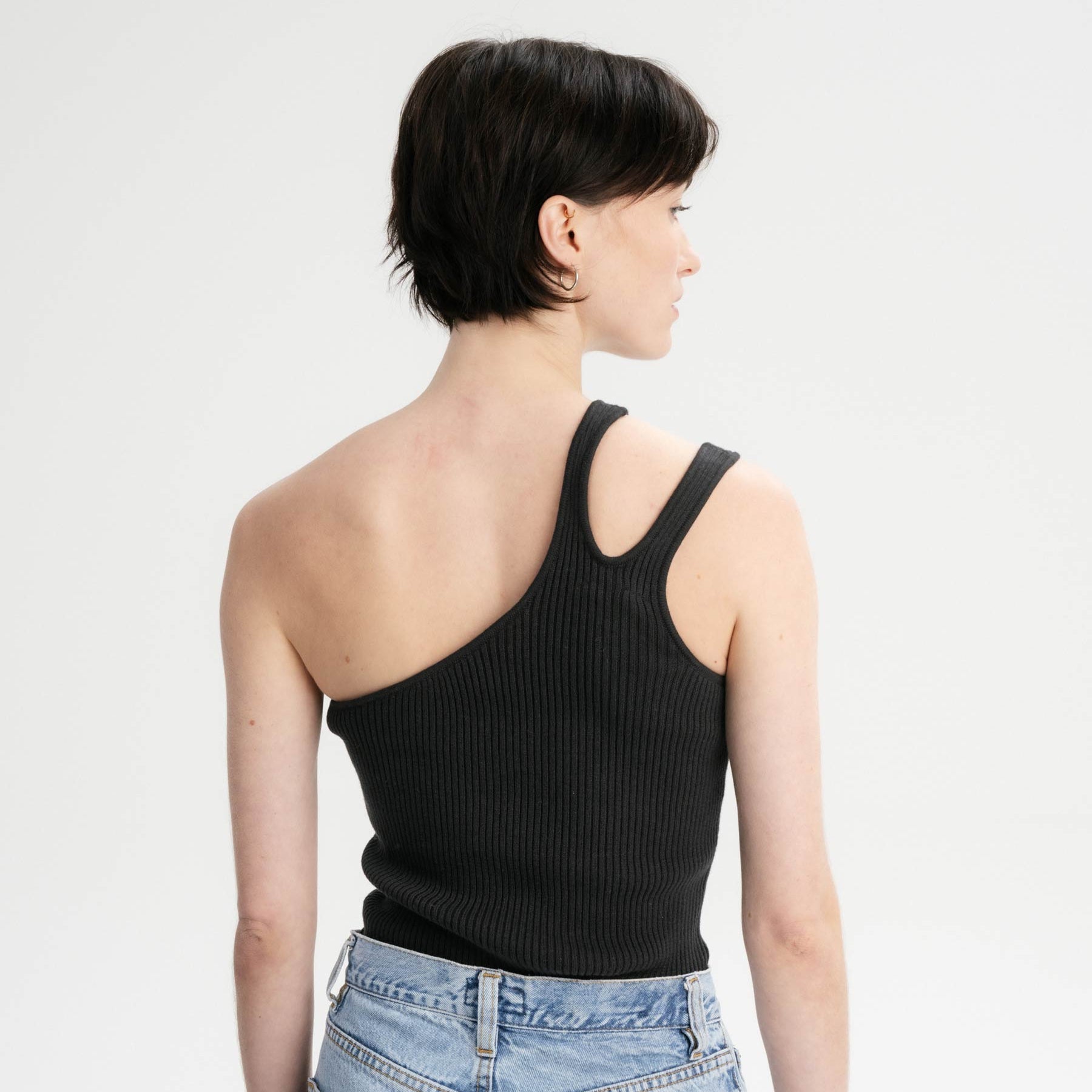 MELA Damen One Shoulder Strick Top "ROJANA"
