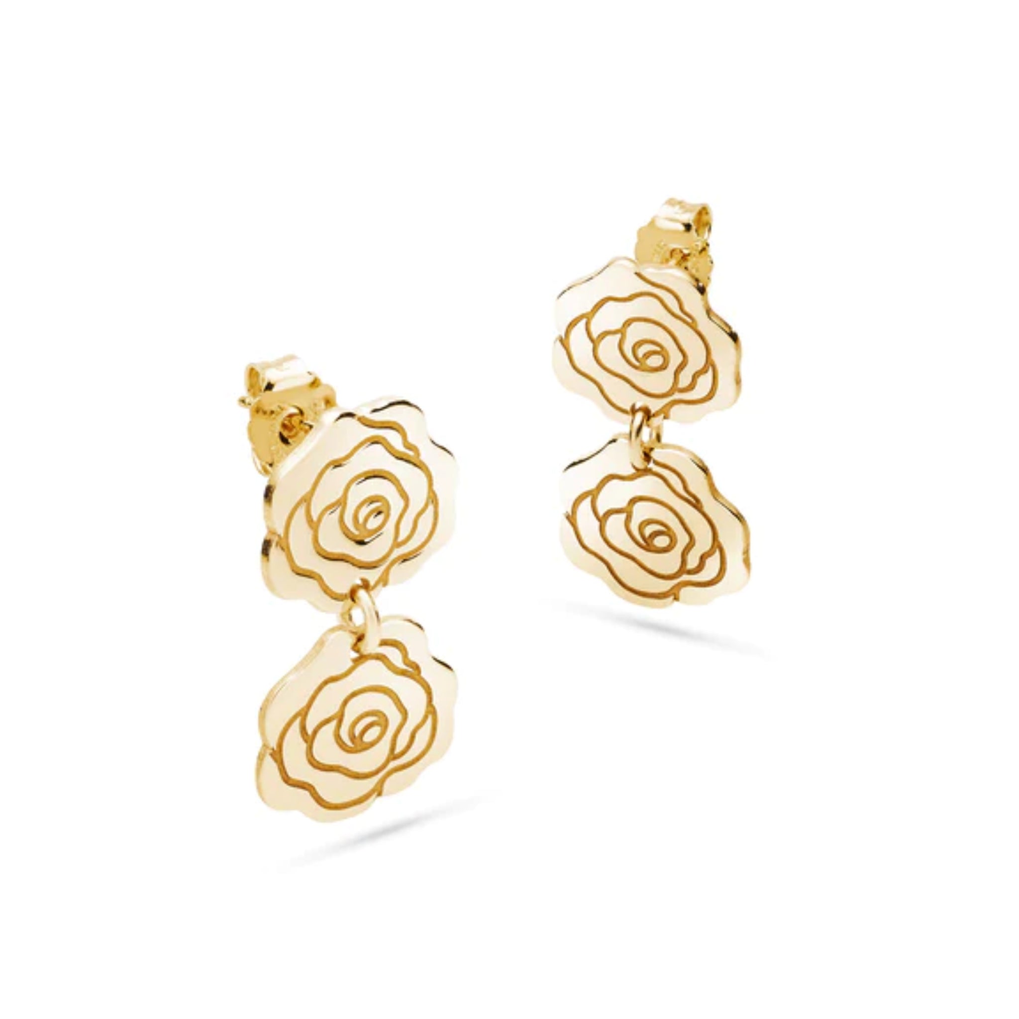 Jukserei Ohrringe "Rose Duo" Gold