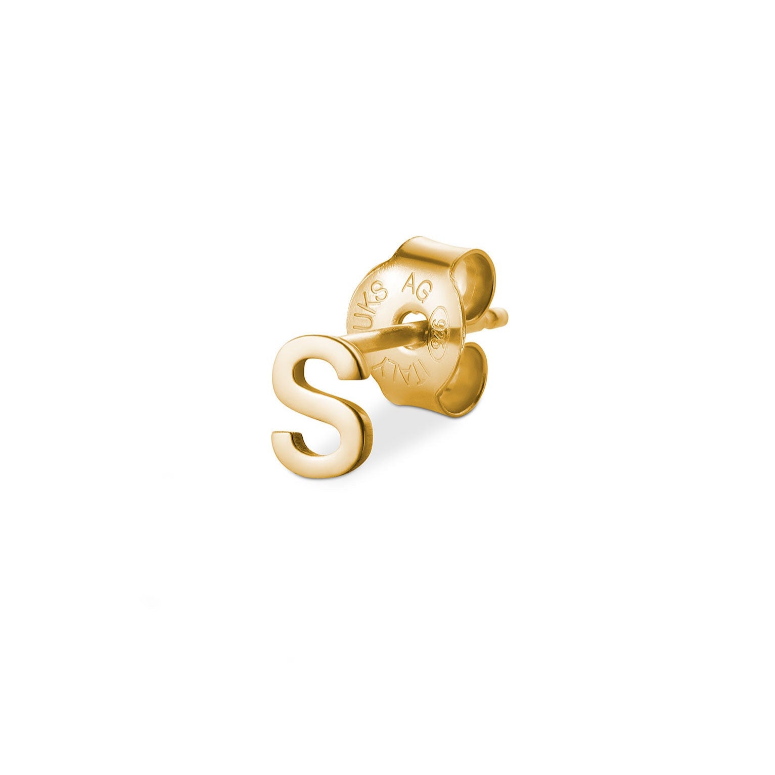 Jukserei Ohrstecker "LETTER" Gold S