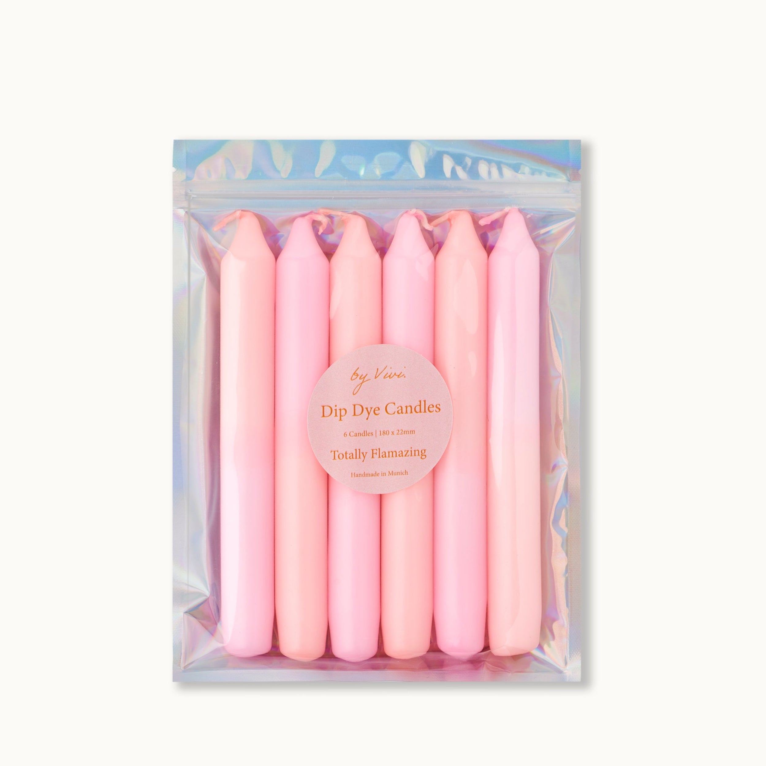by Vivi Dip Dye Kerzen Set 6-teilig Totally Flamazing 18 x 2.2 cm
