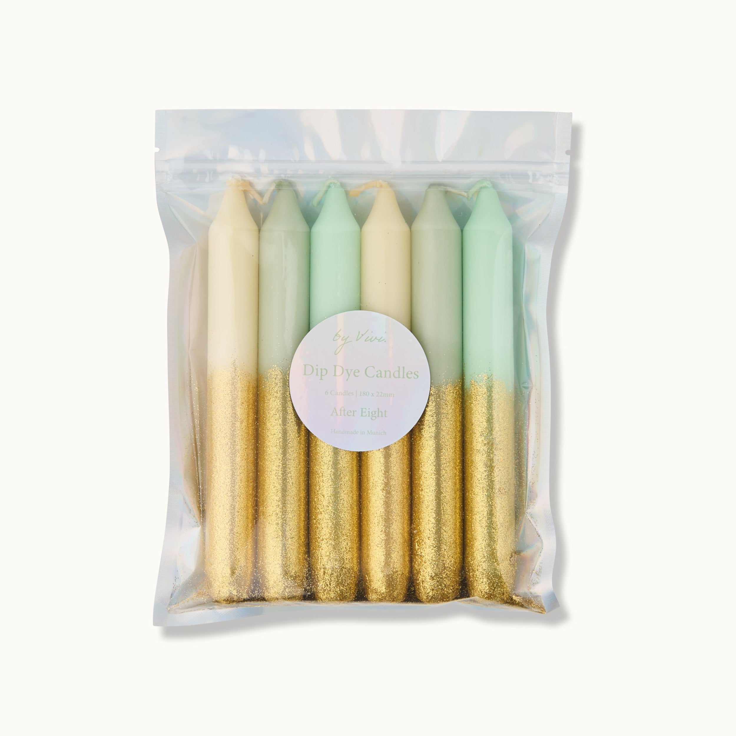 by Vivi Dip Dye Kerzen Set 6-teilig Glitter After Eight 18 x 2.2 cm