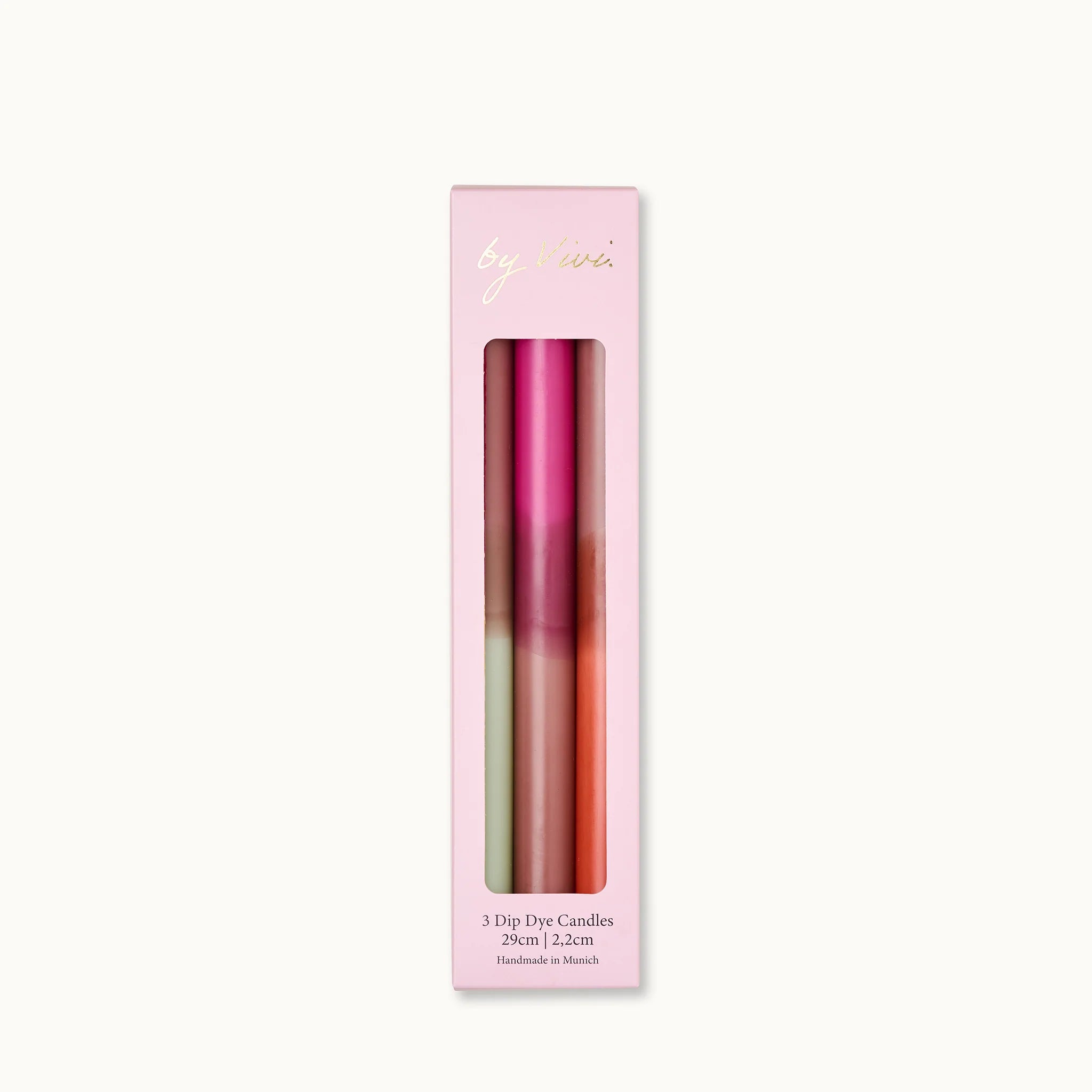 by Vivi Dip Dye Kerzen Set 3-teilig - lang Pumpkin Spice