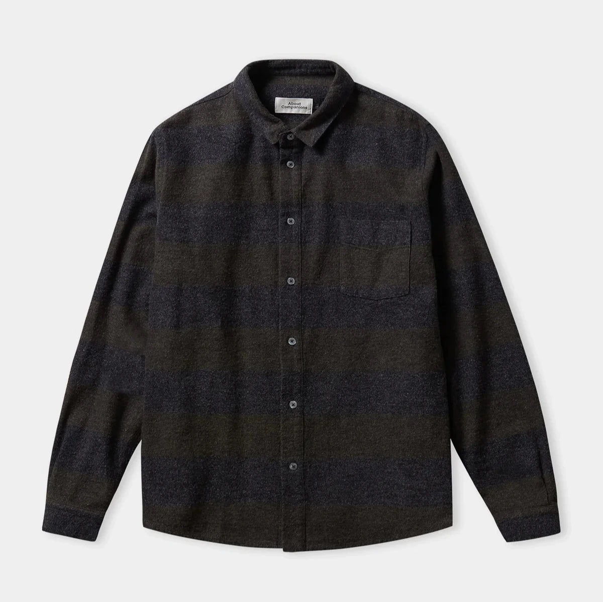 About Companions Herren Stripped Flannel Hemd "Simon" XXL Dunkelgrün