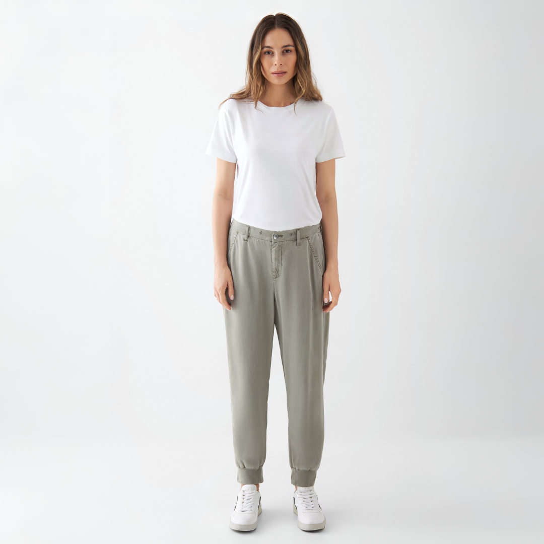DAWN Denim Damen Jogger "SUNSHINE" XL Rock Olive