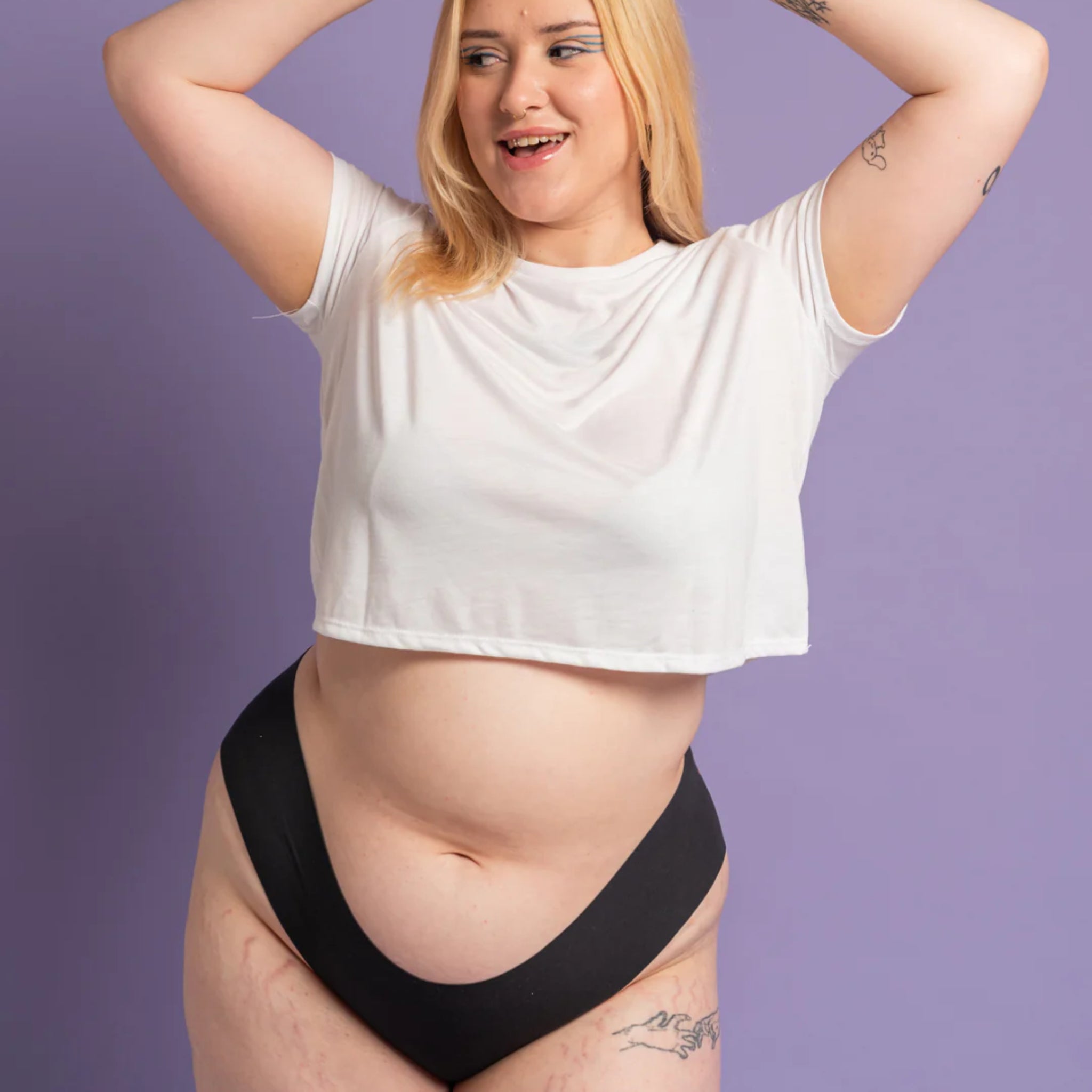 Tizz & Tonic "MICROMODAL BIKINI" Panty Second-Skin Ebony