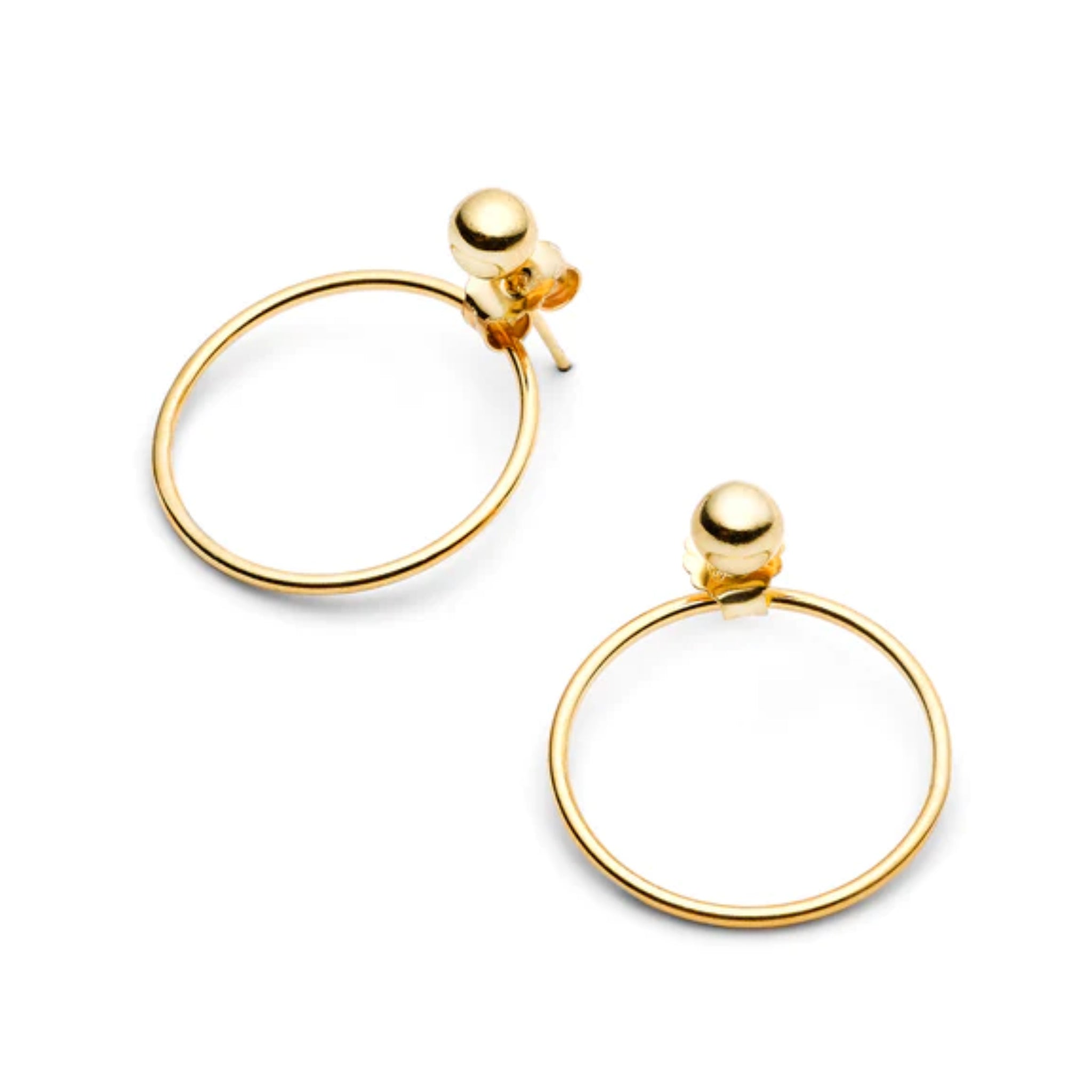 Jukserei Ohrstecker "SOLAR" Gold Ohrring: Ø 22 mm Kugel: Ø 5 mm