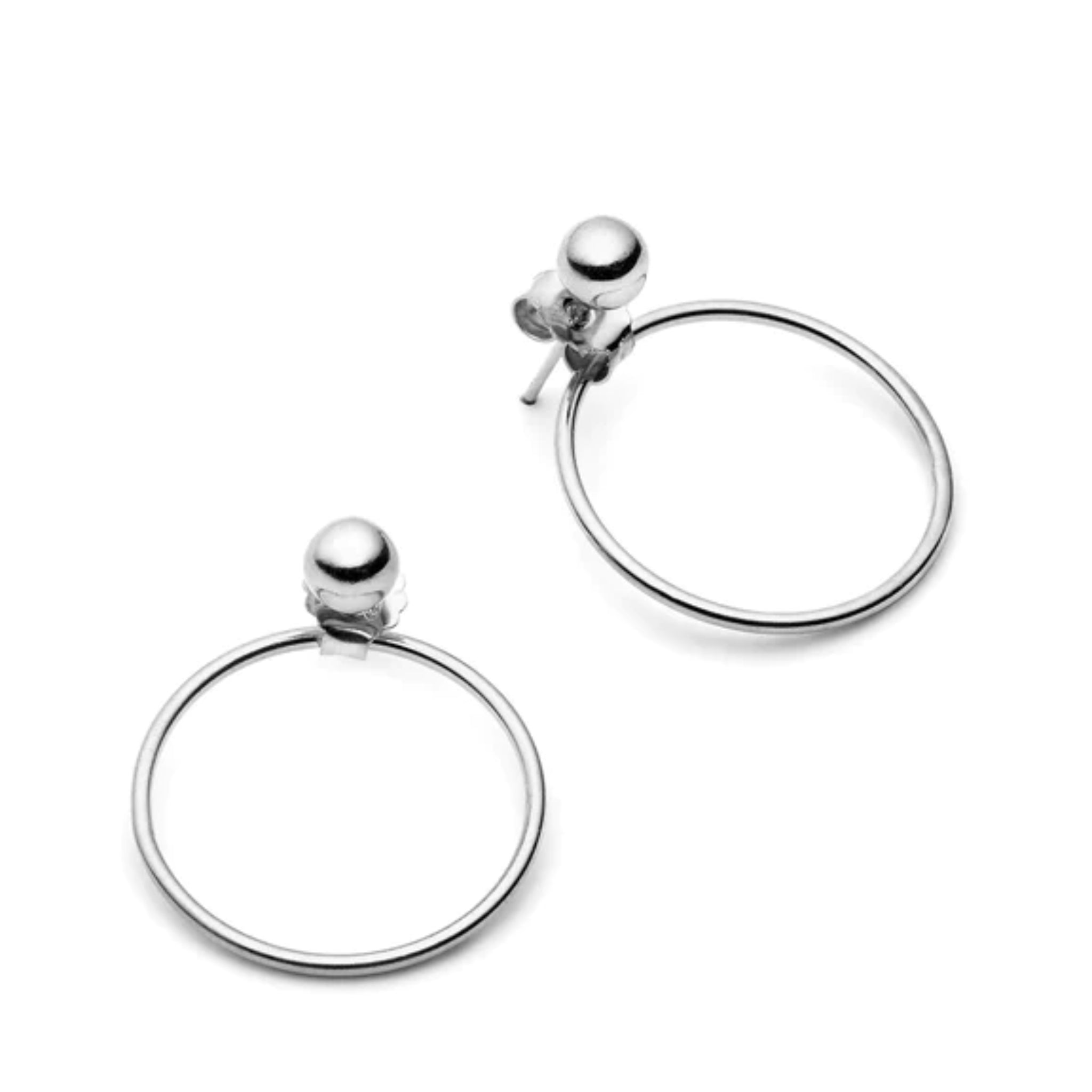 Jukserei Ohrstecker "SOLAR" Silber Ohrring: Ø 22 mm Kugel: Ø 5 mm