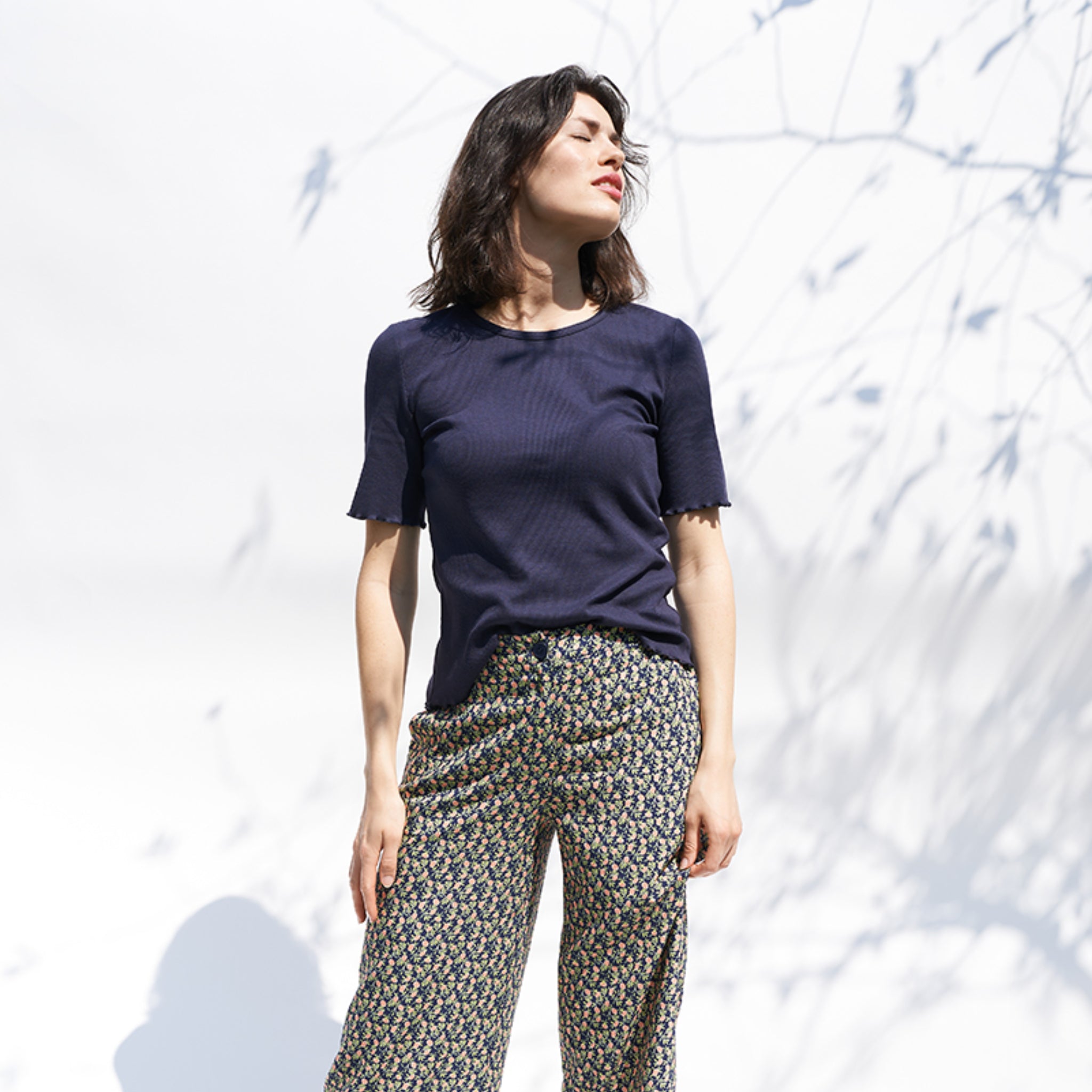 ME&MAY T-Shirt "Flor" Navy