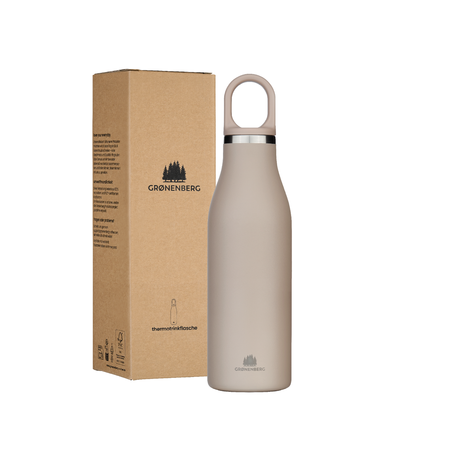 Groenenberg Thermo Trinkflasche aus Edelstahl 500ml Earth