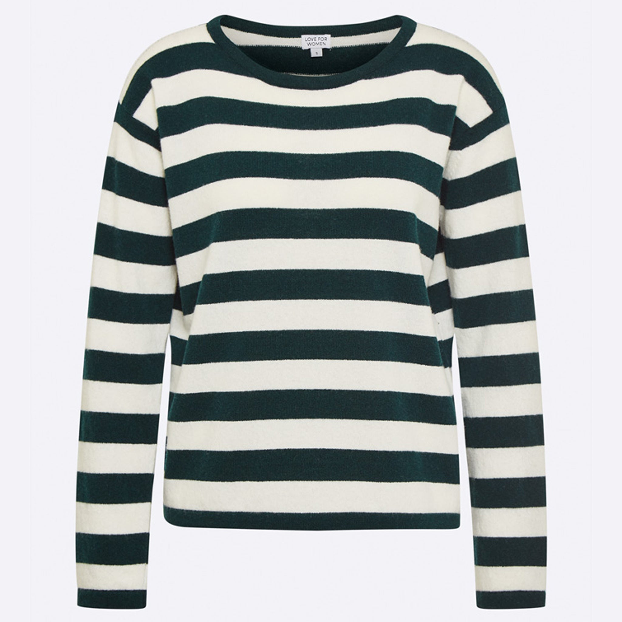 LOVE FOR WOMEN Women Sweater "THEA" Dark Green Cream