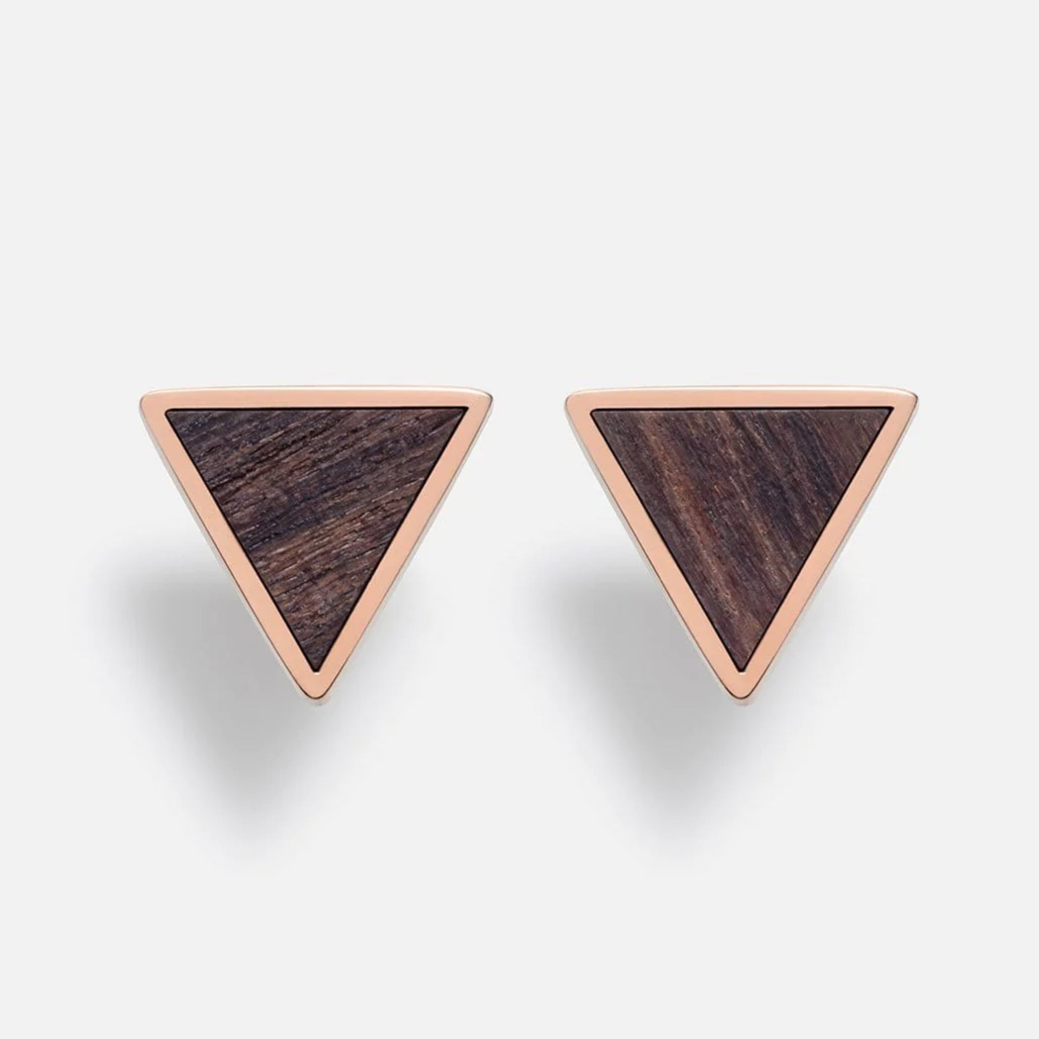 KERBHOLZ Ohrstecker "TRIANGLE EARRING" Sandalwood Shiny Rosegold