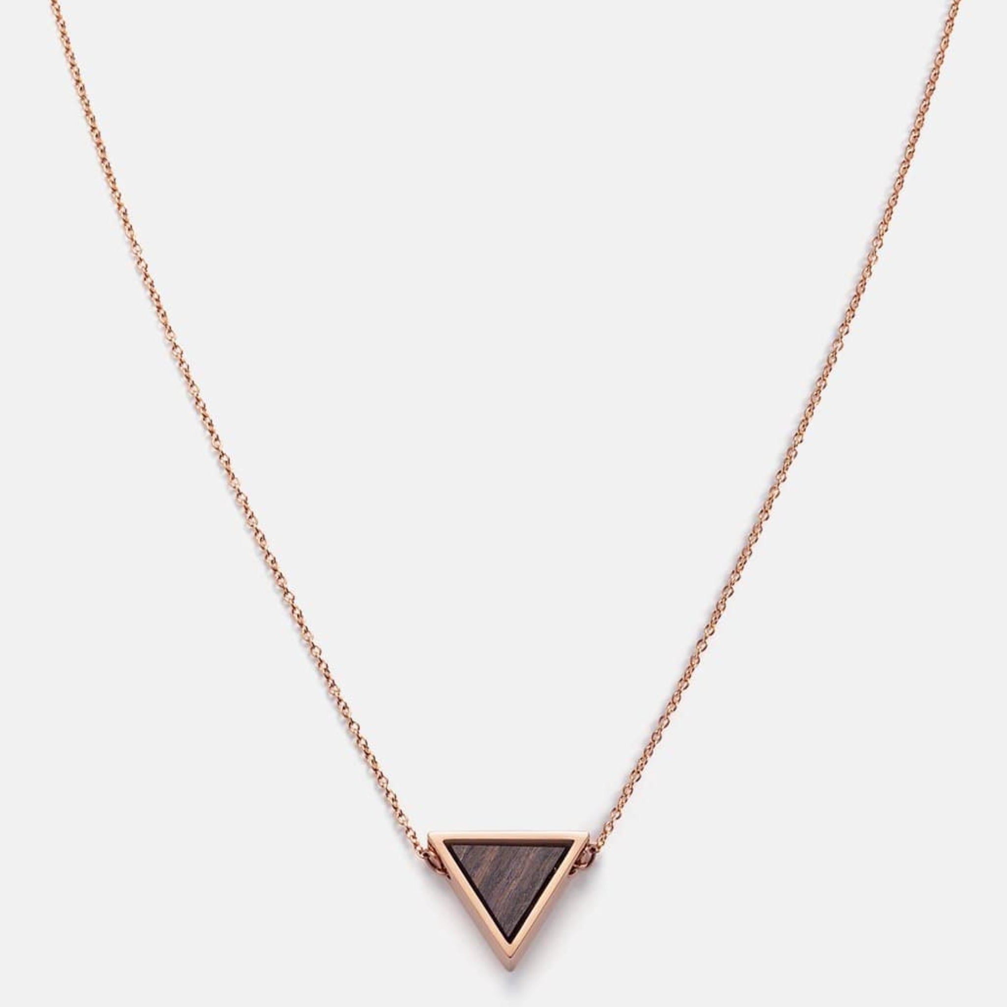 KERBHOLZ Halskette "TRIANGLE NECKLACE" Sandalwood Shiny Rosegold