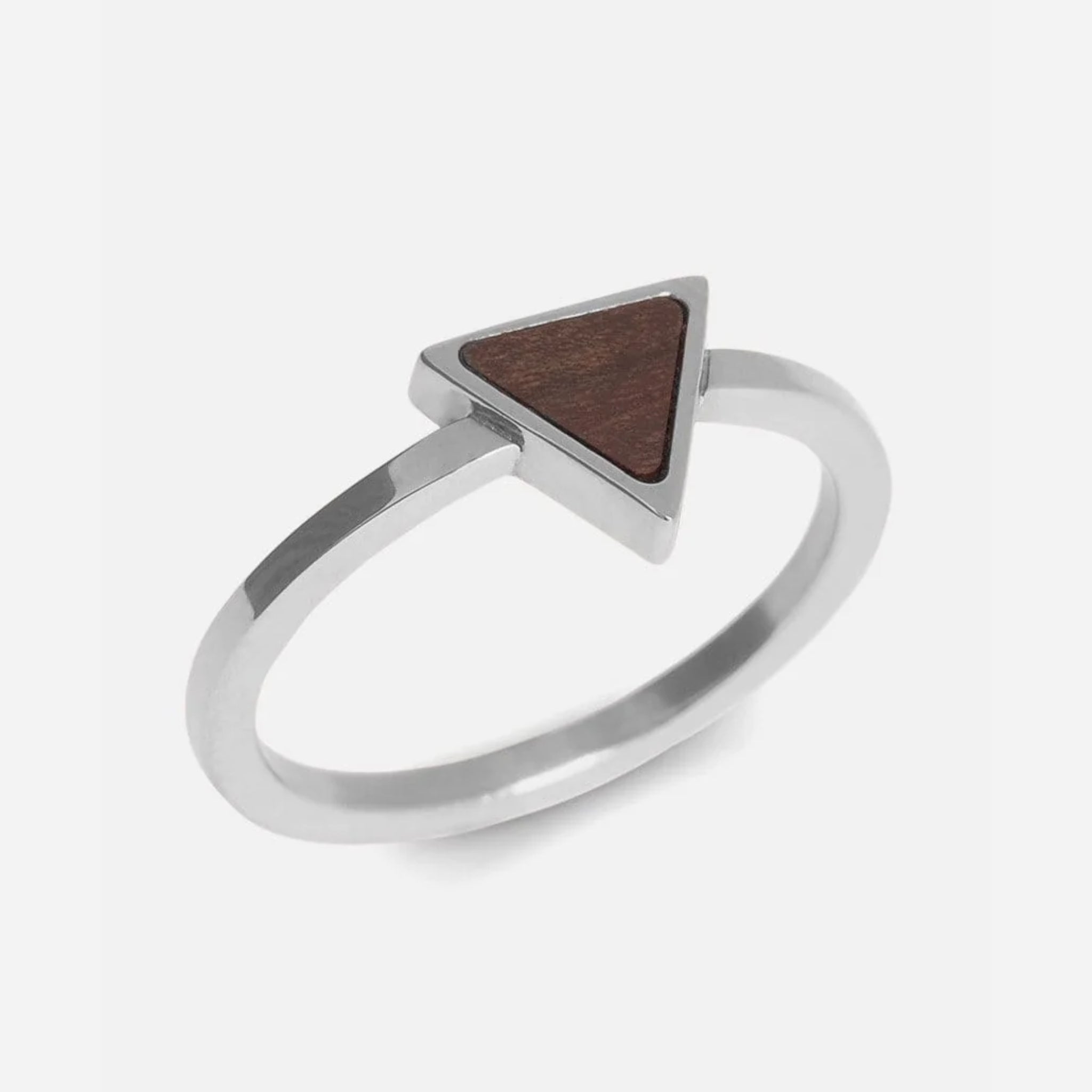KERBHOLZ Ring "TRIANGLE RING" Silver & Sandelholz