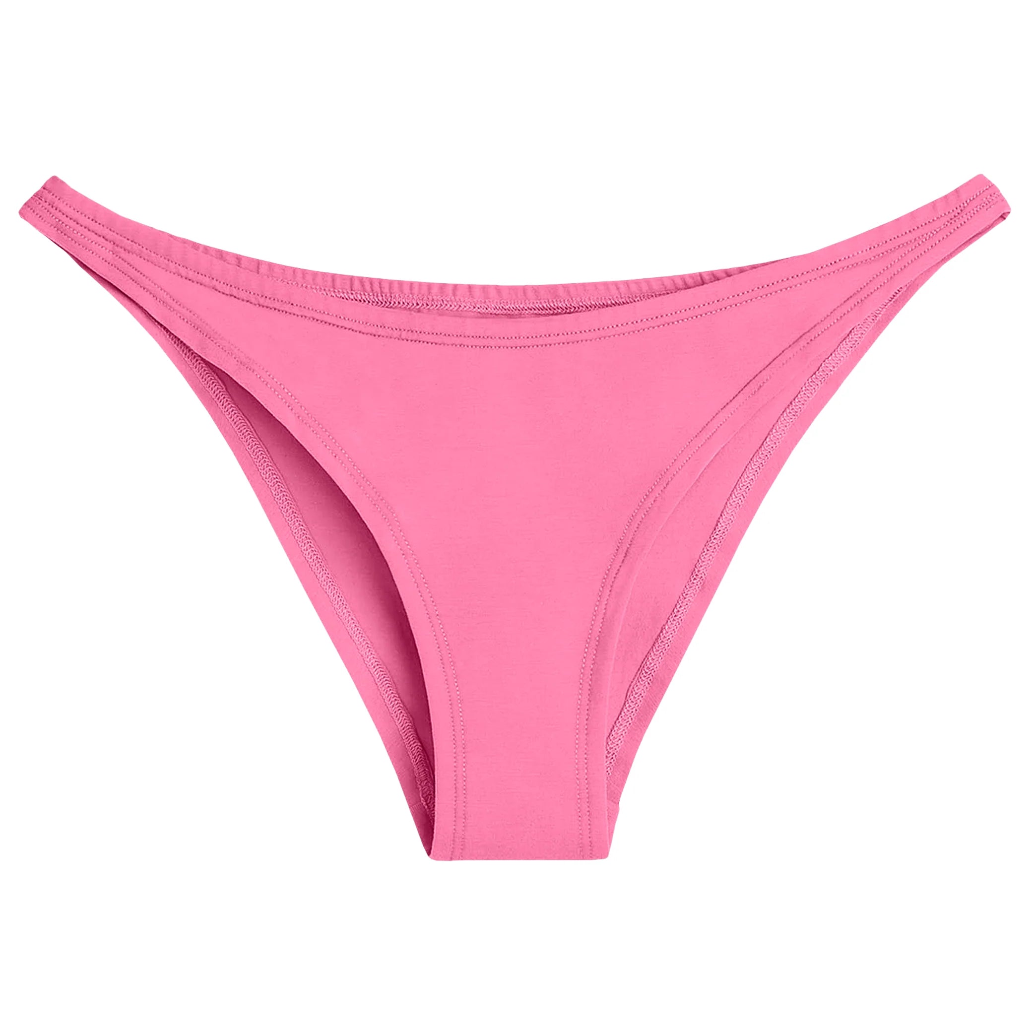 Rosa Bikinihose auf weißem Hintergrund.