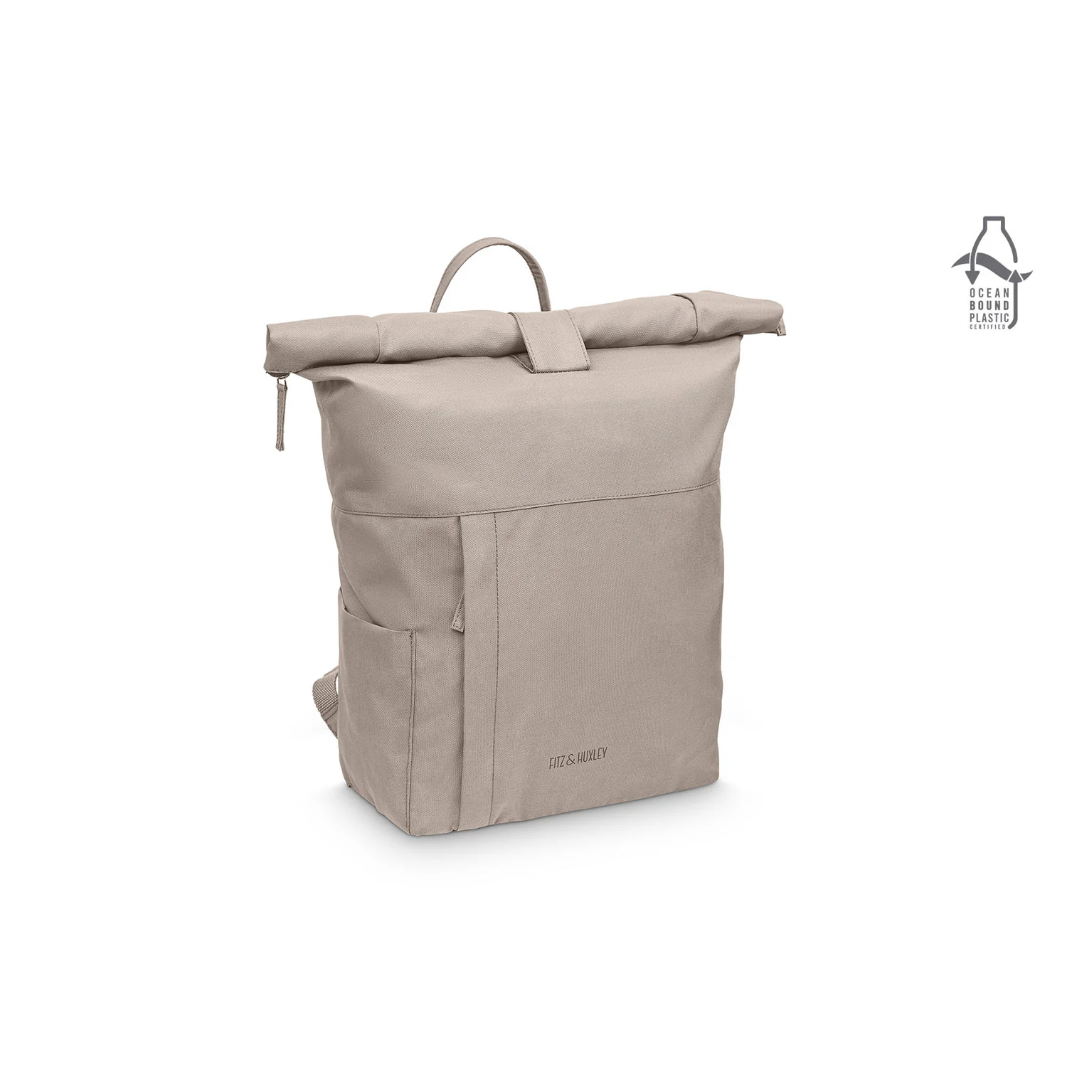Fitz & Huxley Rucksack "OCEAN" roll-top COMPACT Lightgrey