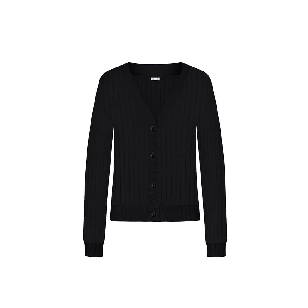 bleed clothing Damen Comfyknit Cardigan Lyocell (TENCEL™) Black