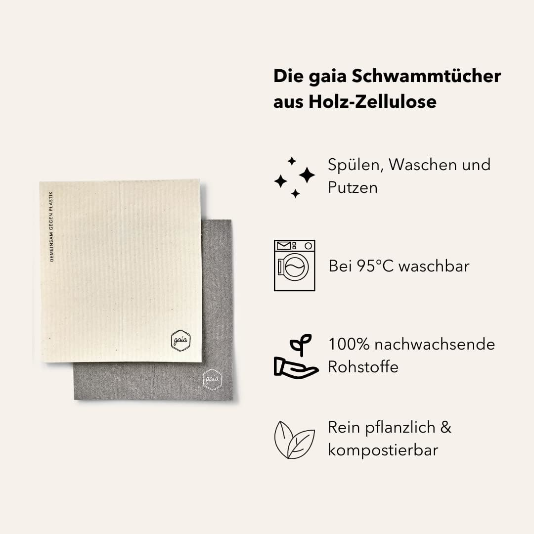 Gaia Schwammtücher (2er Set)
