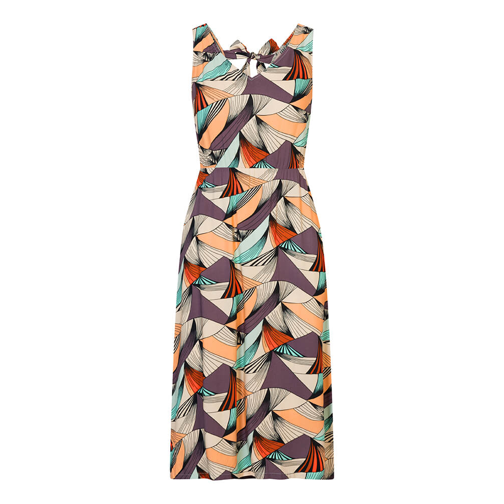bleed clothing Wavemaker LENZING™ ECOVERO™ Dress Blue Orange Purple