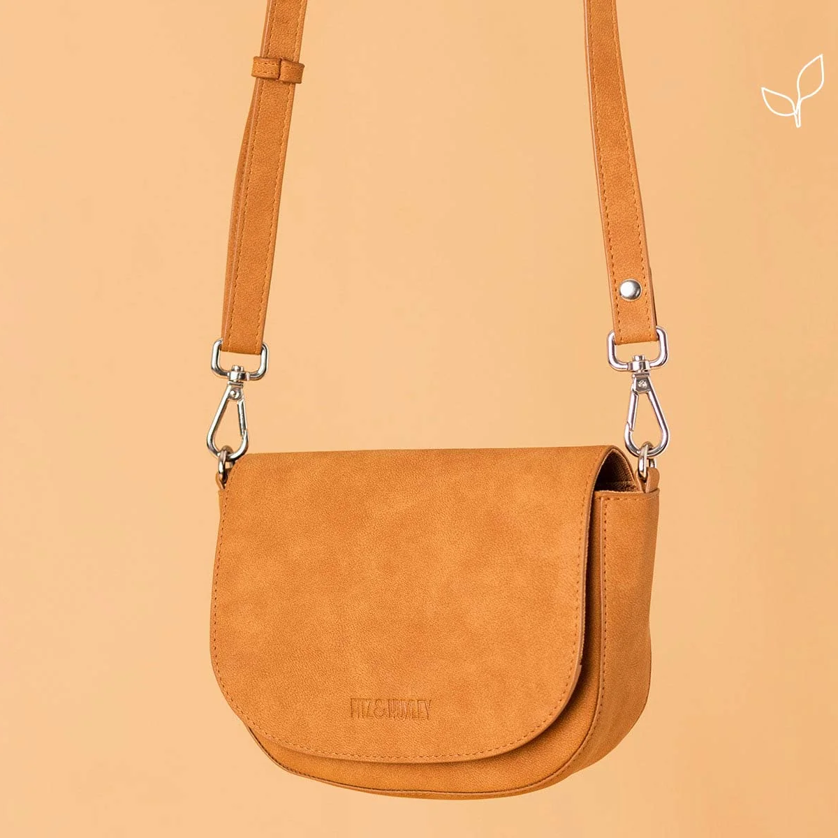 Fitz & Huxley Handtasche "FLORES" halfmoon Brown
