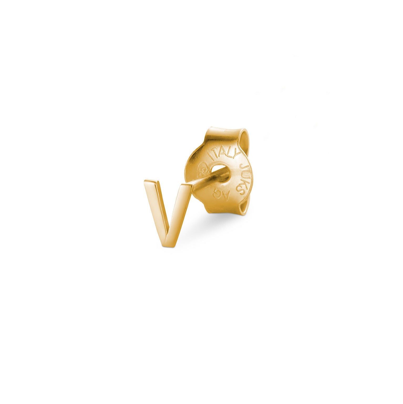 Jukserei Ohrstecker "LETTER" Gold V