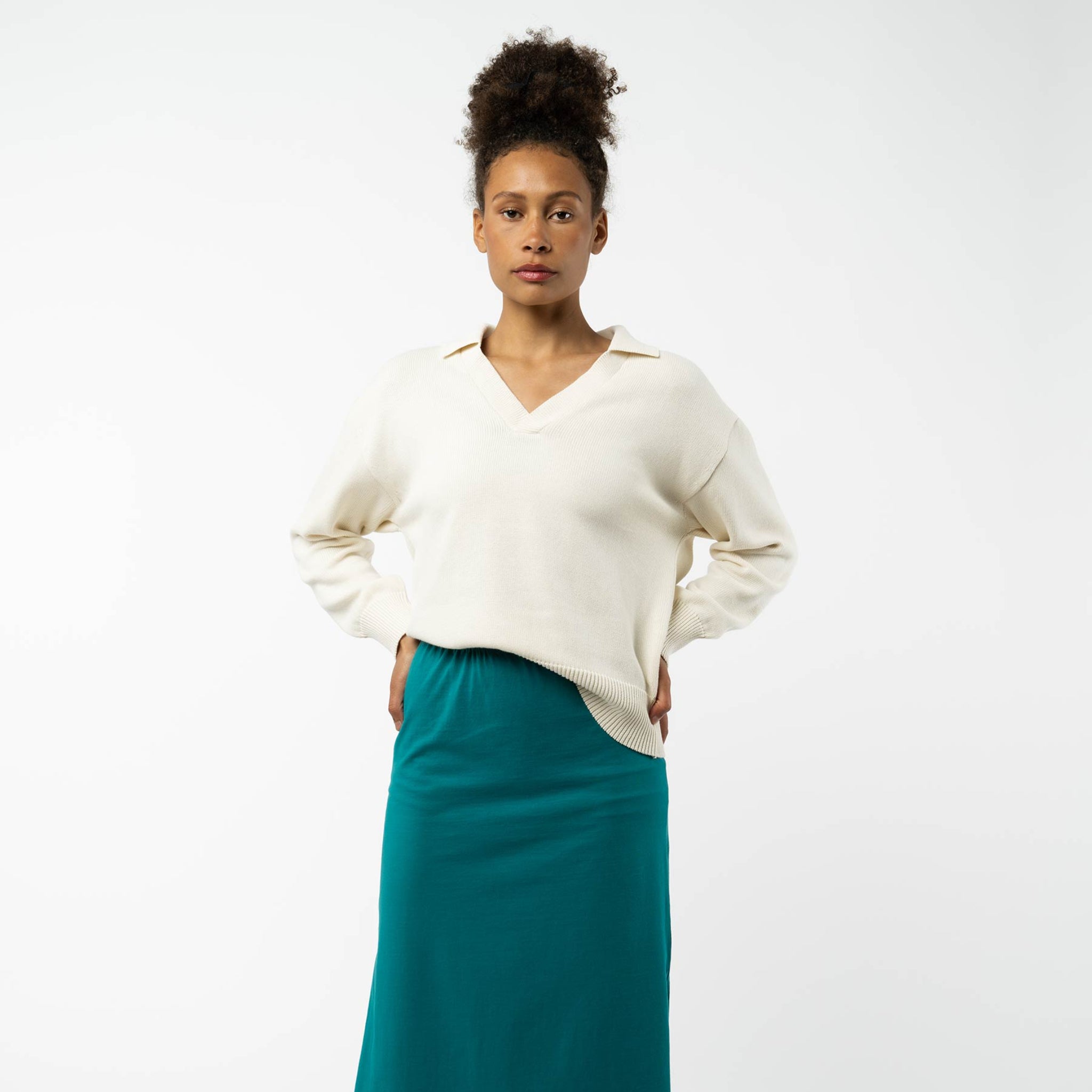 MELA Damen V-Neck Strickpullover "VEDA"