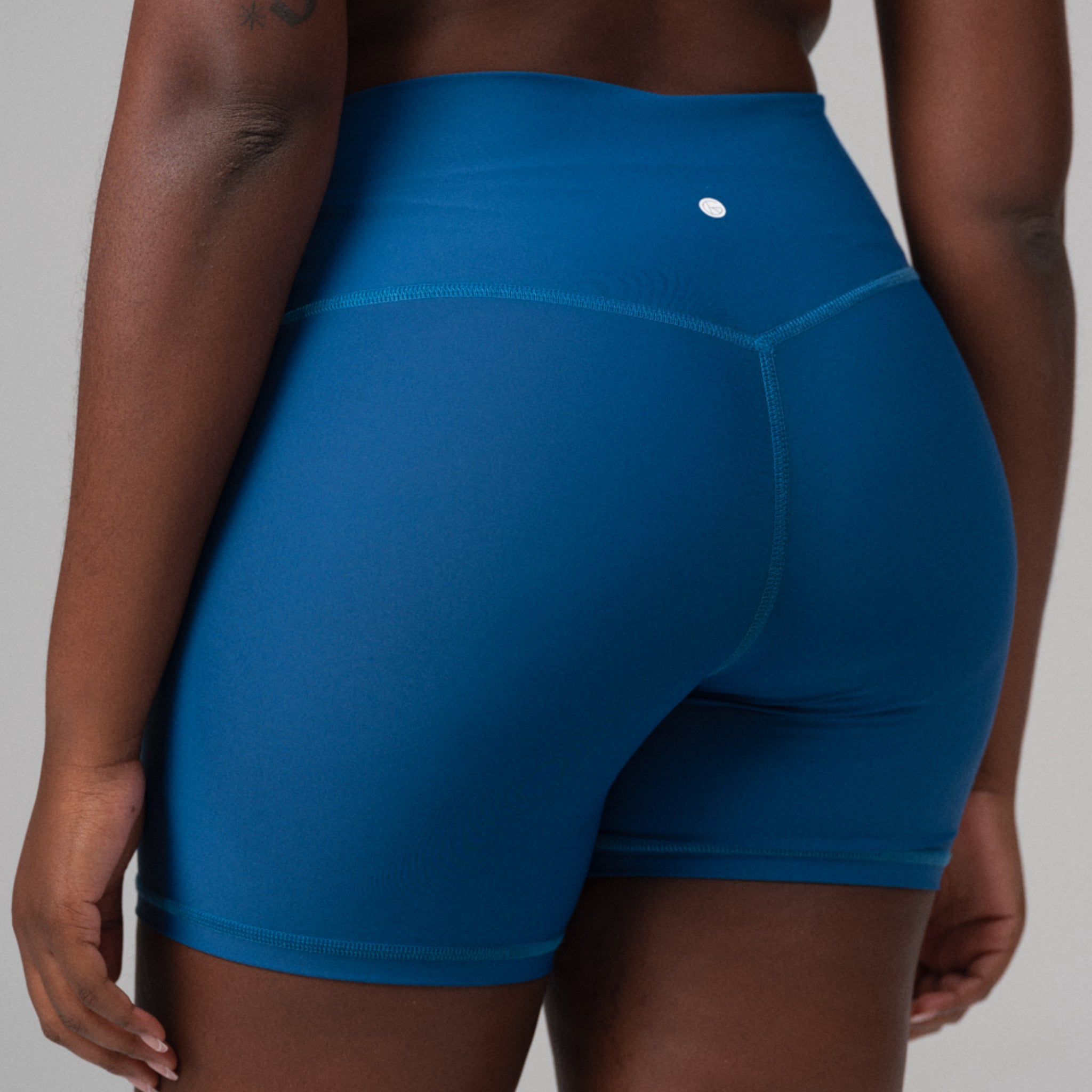 Gains and Roses High Waist Performance Shorts Ocean
