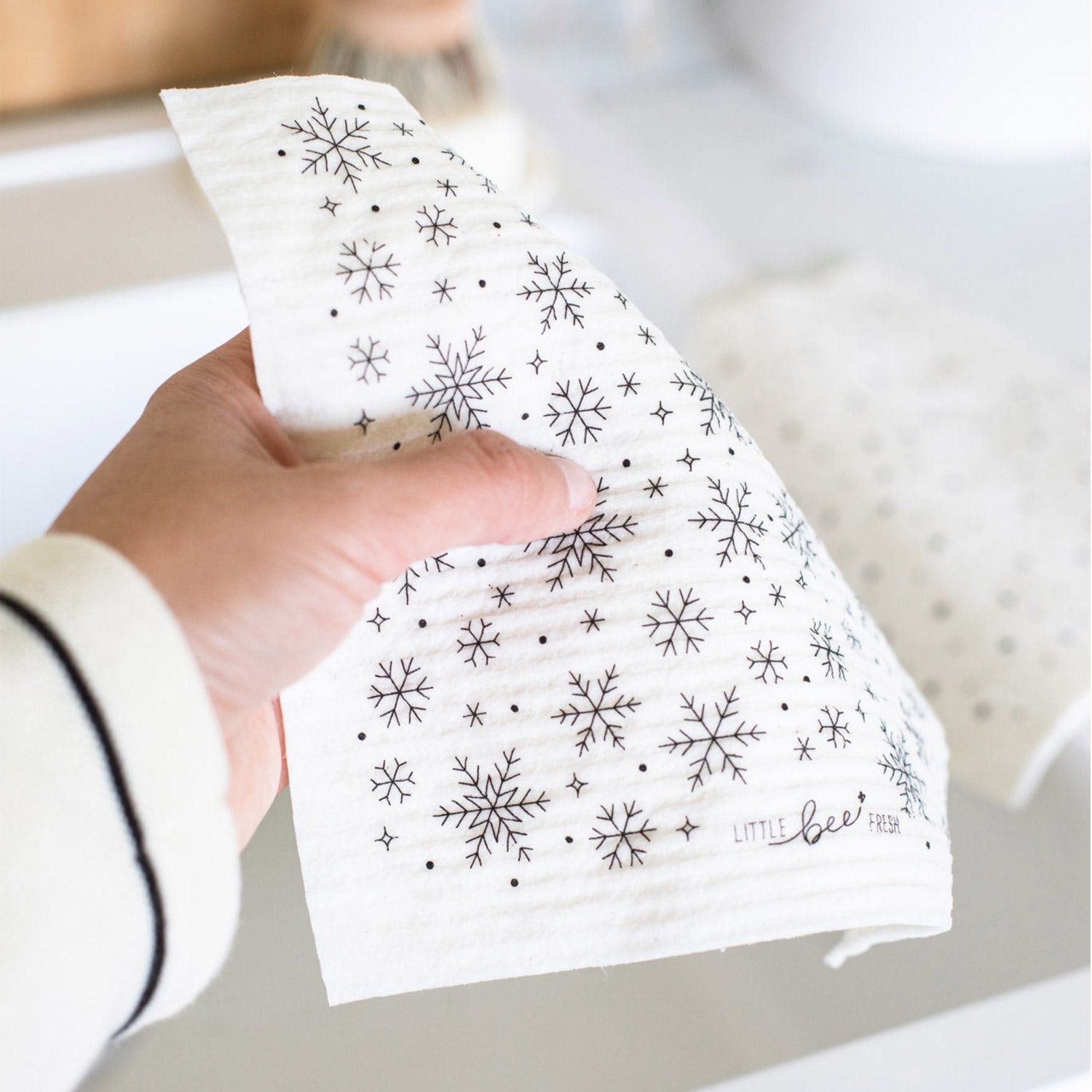 Naturalou Öko Schwammtücher "Winter" 2er Set von Little Bee Fresh