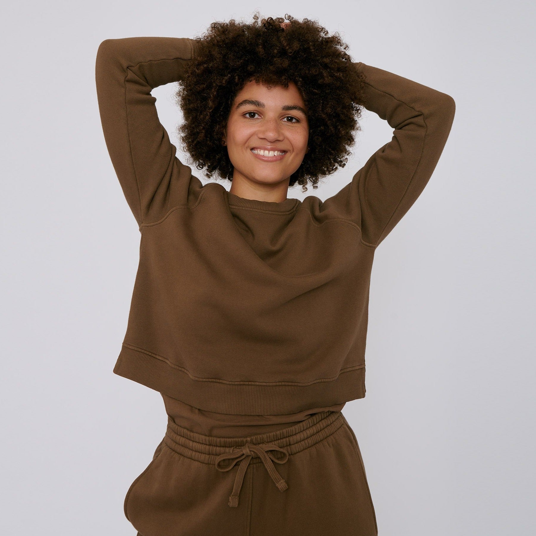 Organic Basics Organic Cotton Cropped SWEATER TerraToned Wood