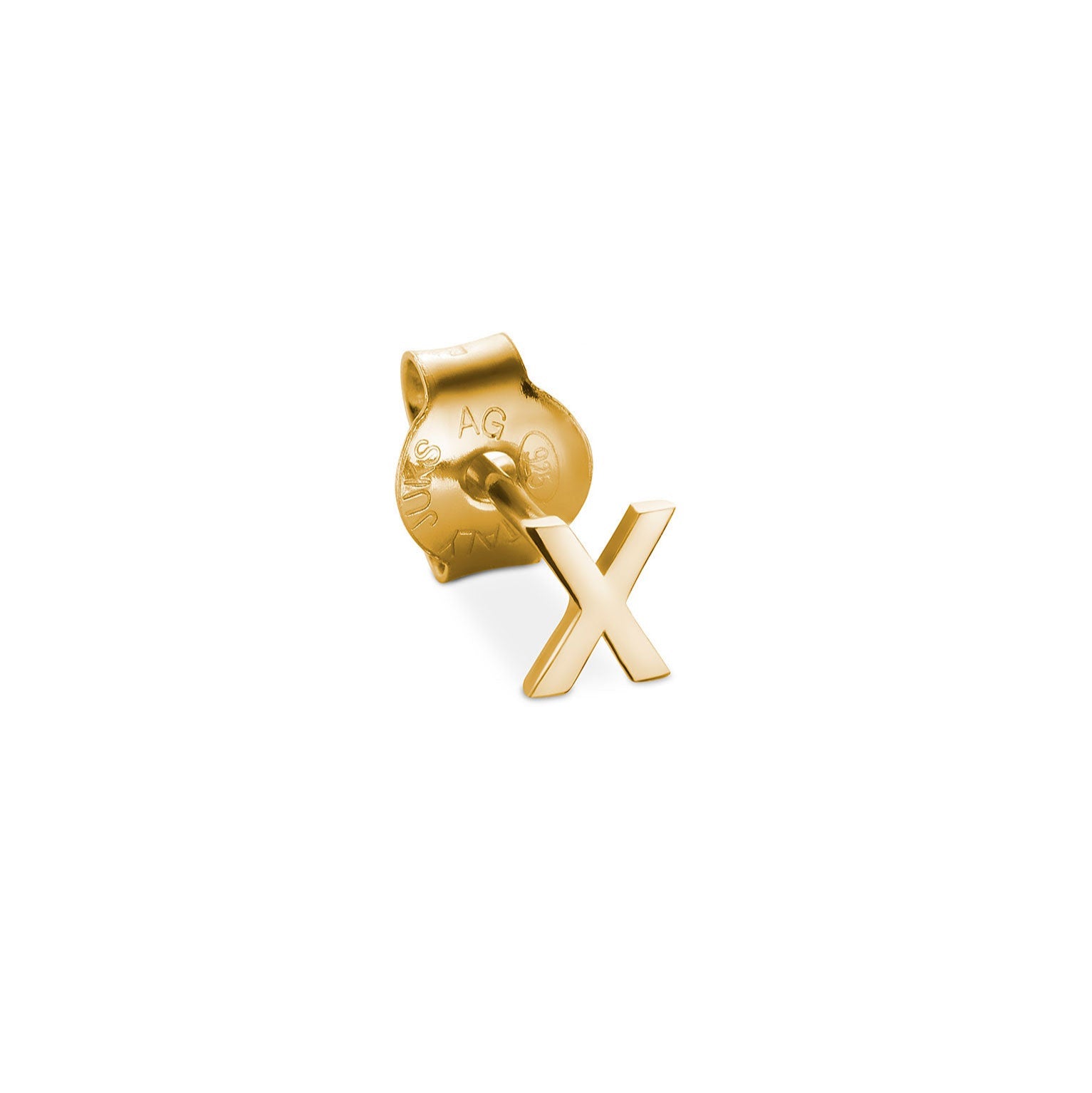 Jukserei Ohrstecker "LETTER" Gold X