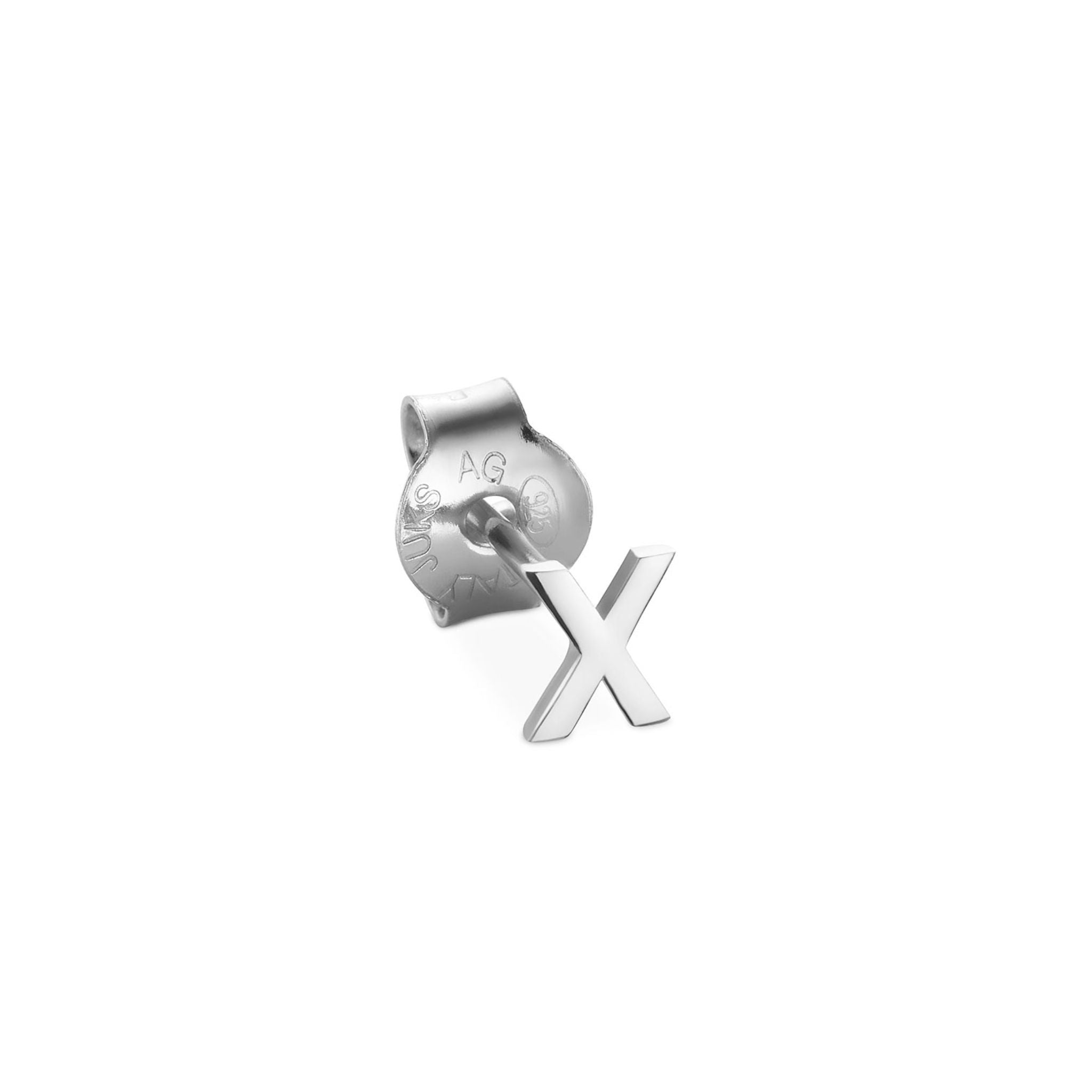 Jukserei Ohrstecker "LETTER" Silber X