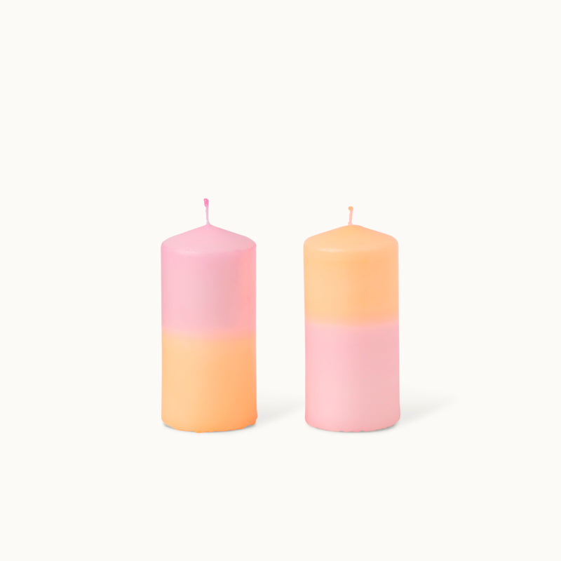 by Vivi Stumpenkerze Dip Dye - L Happy Stripes