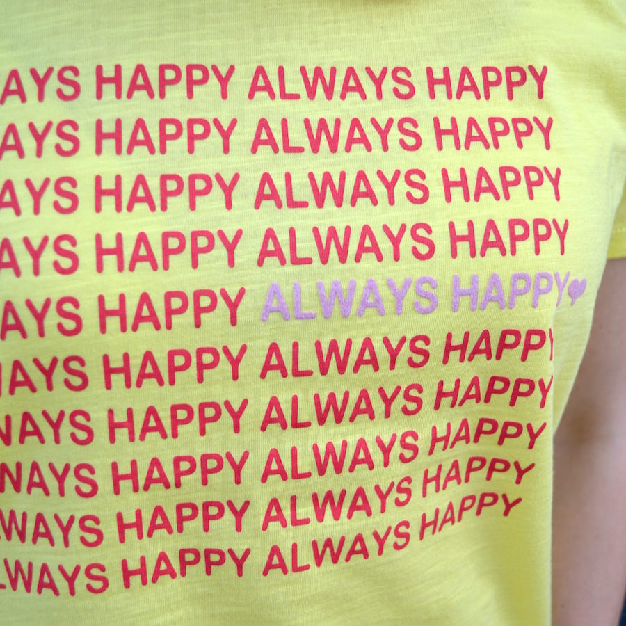 another brand Damen Shirt "Always Happy"