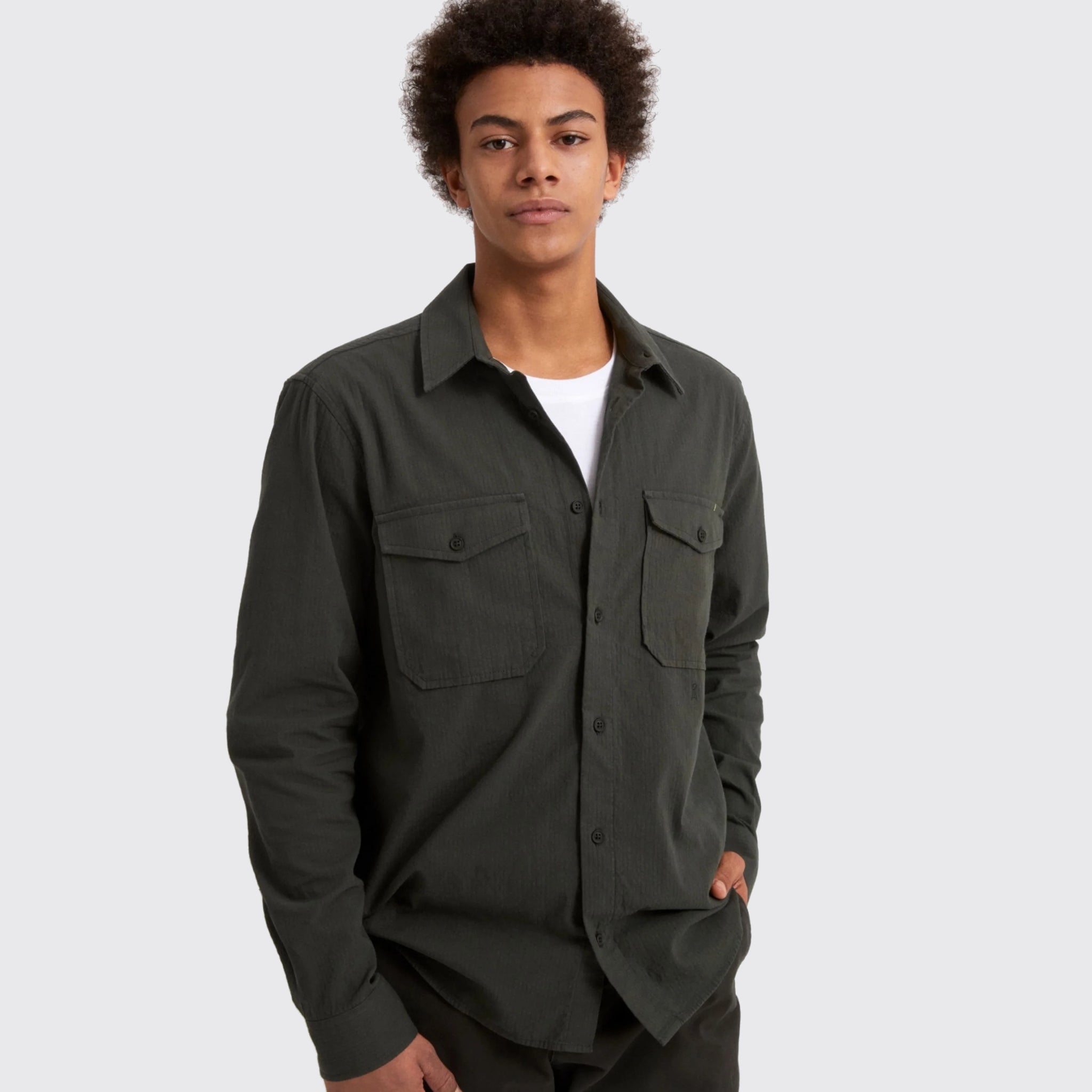 ARMEDANGELS Herren Hemd "CAARDO" Dark Pine