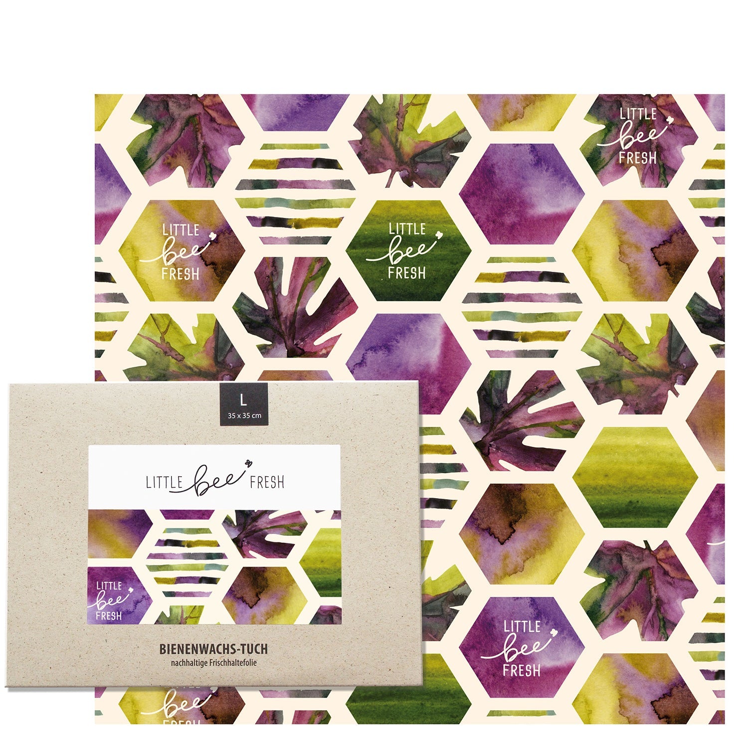 Naturalou Bio-Bienenwachstuch von Little Bee Fresh L Sechsecke