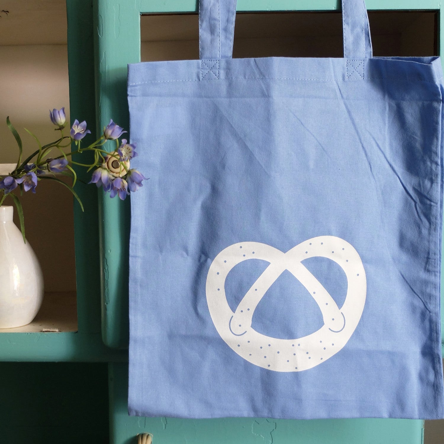 wonder of today Stofftasche Breze (himmelblau) Groß (36 x 41 cm)