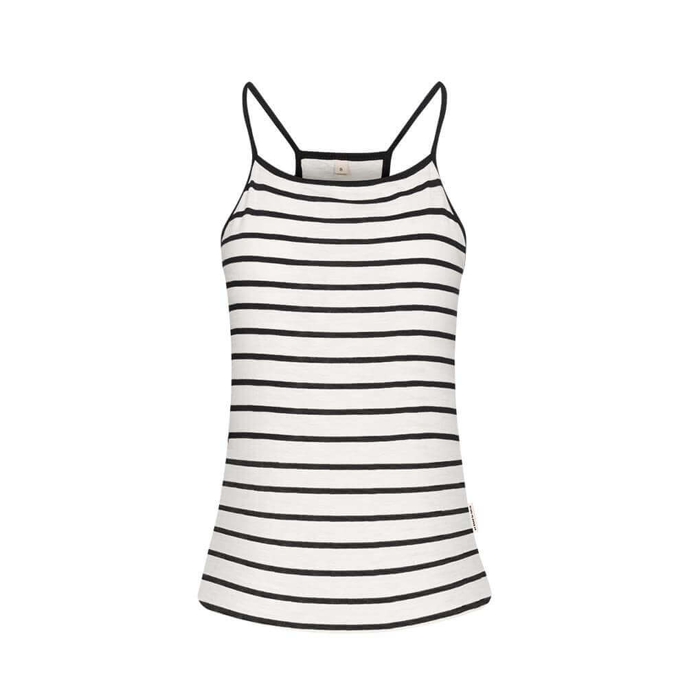bleed clothing Damen Easy-Stripe String Top Off-White Black