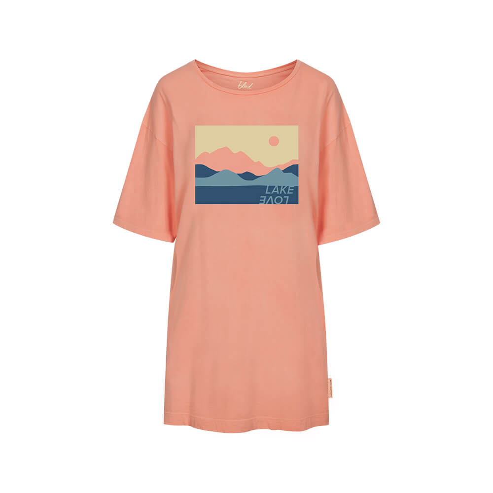 bleed clothing Natural Dye T-Shirt Dress Peach