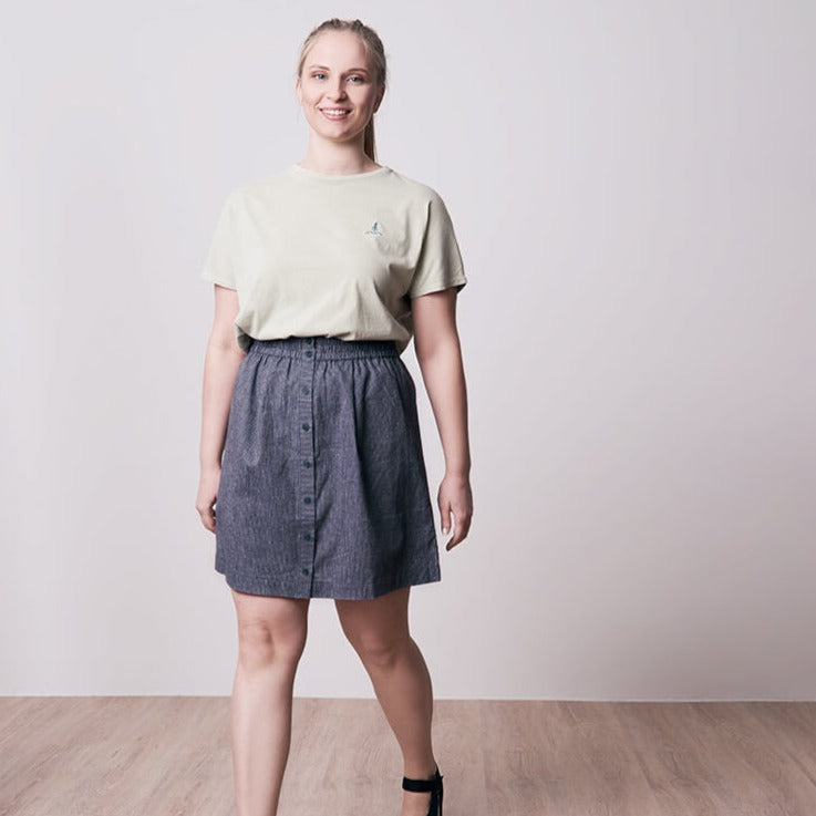 bleed clothing Schawola Buttoned Skirt Hemp
