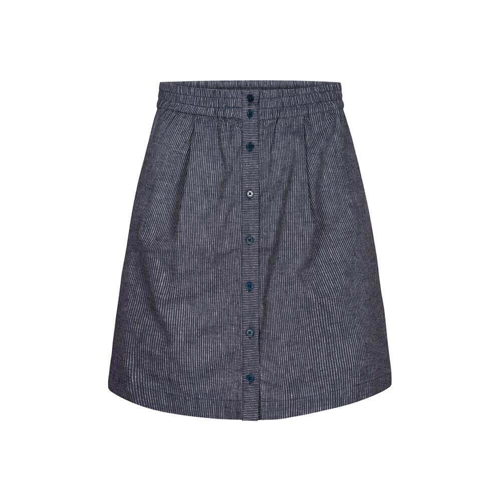 bleed clothing Schawola Buttoned Skirt Hemp Blue