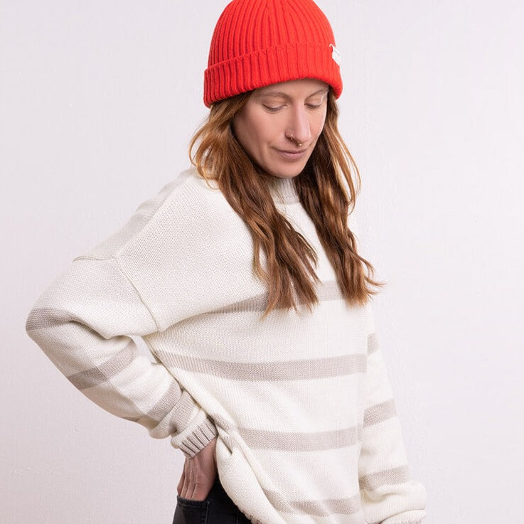 bleed clothing Damen Stripey Knitted Jumper