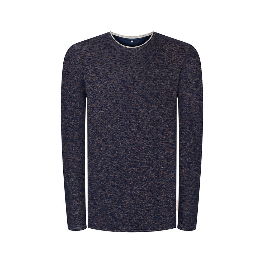 bleed clothing Herren Fine-Eco Jumper Brown Navy