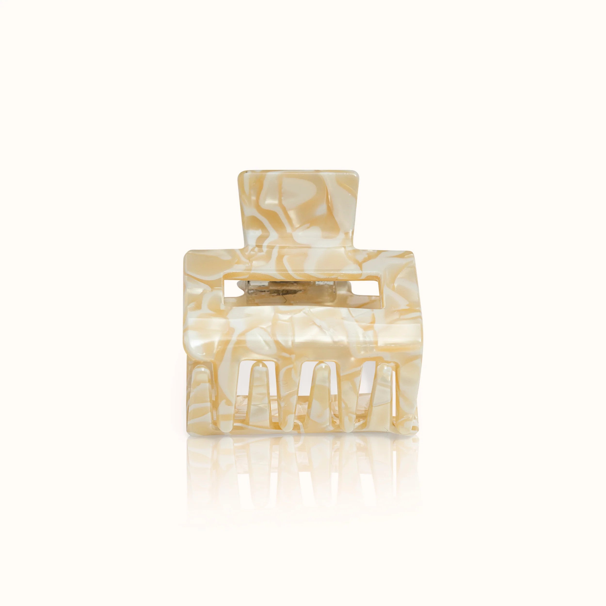 by Vivi Haarklammer "Square" Creme 5.5 x 5 x 3.5 cm
