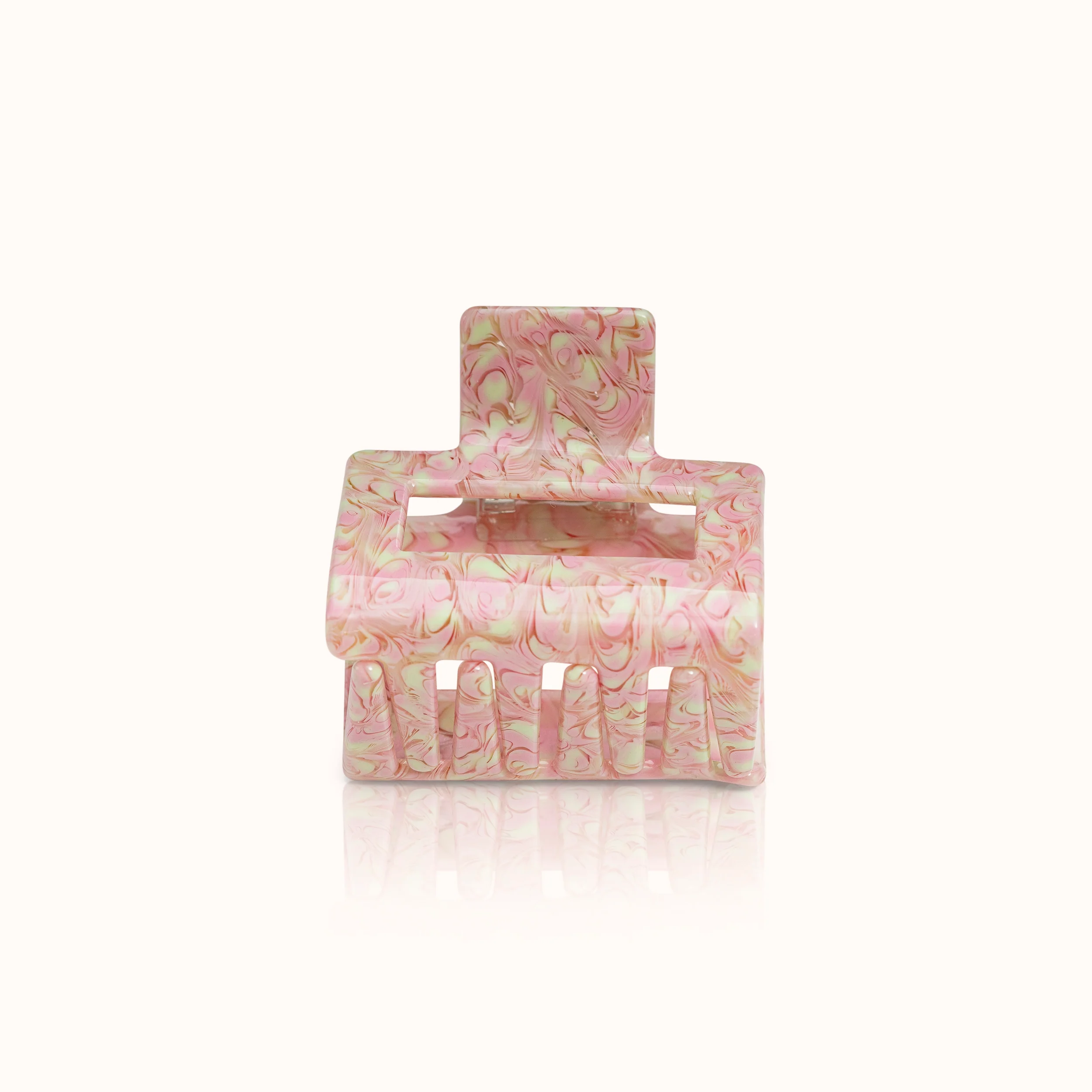 by Vivi Haarklammer "Square" Cherry Blossom 5.5 x 5 x 3.5 cm