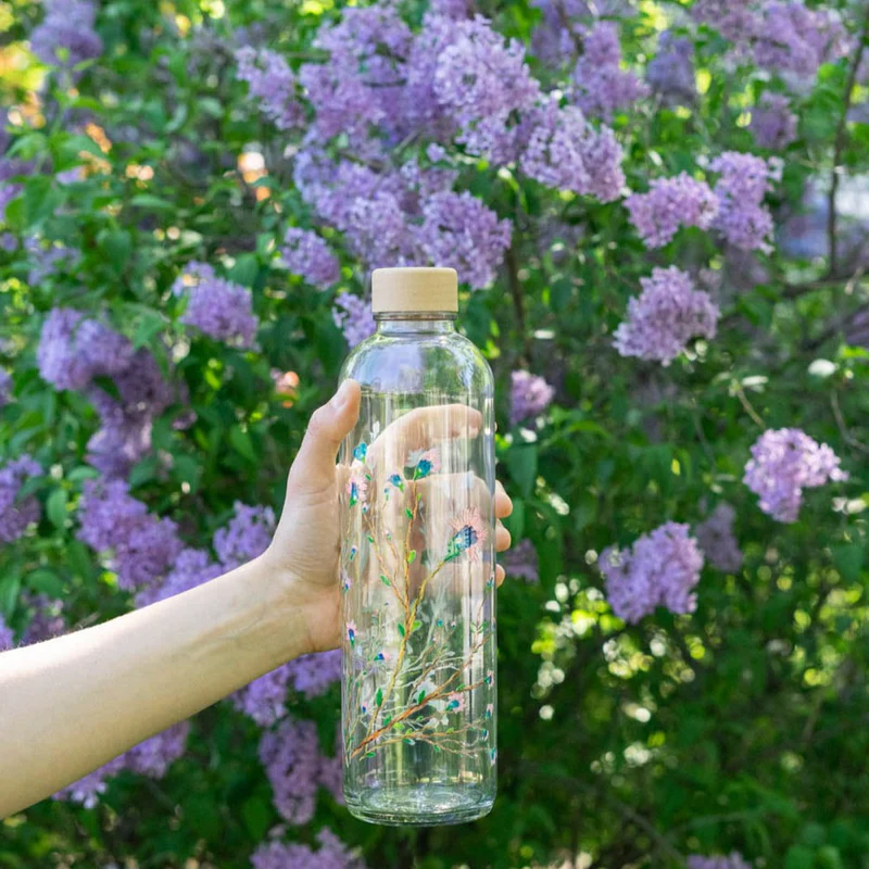 CARRY Trinkflasche aus Glas 1 l