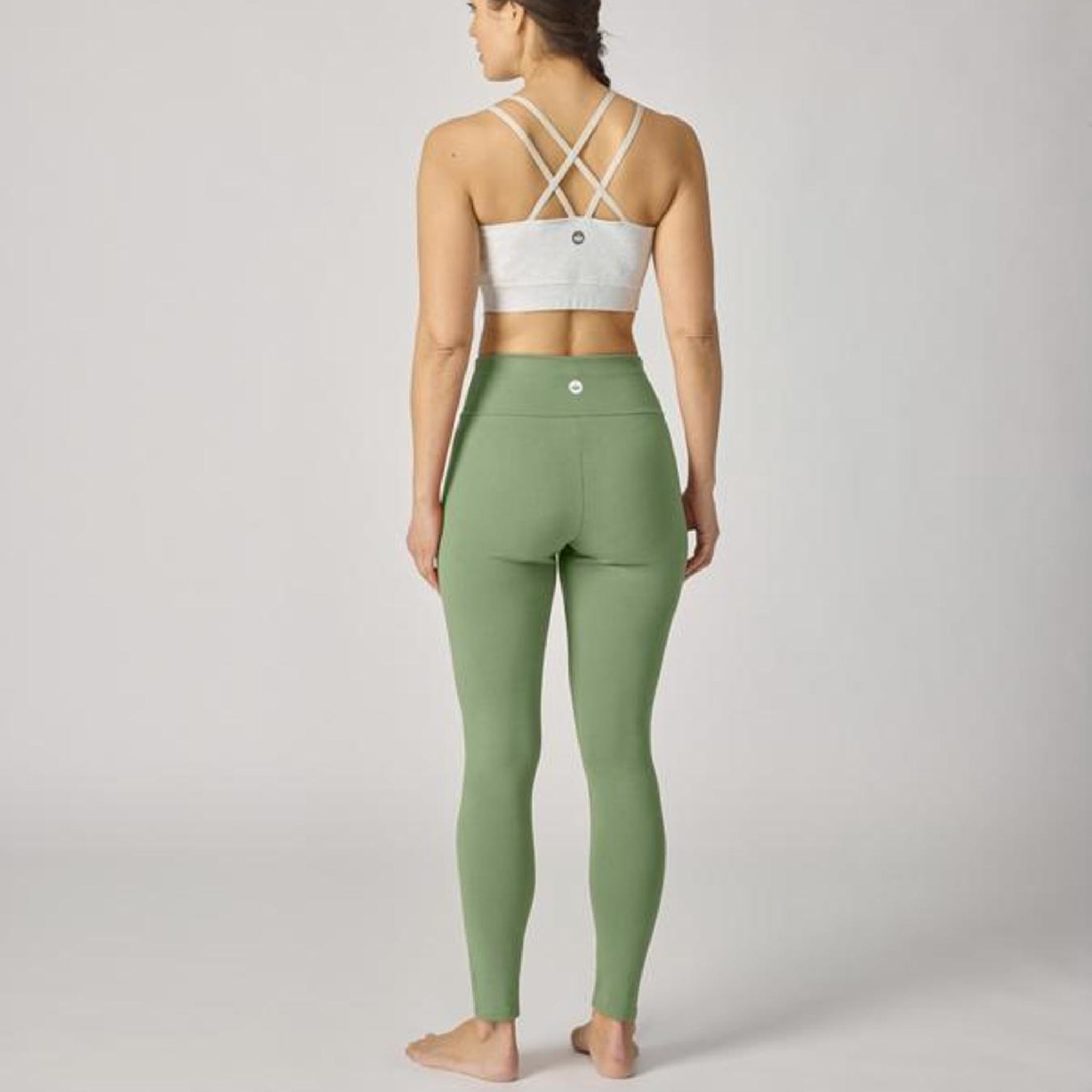 Lotuscrafts Organic Womens Yoga Leggings L Oil Green