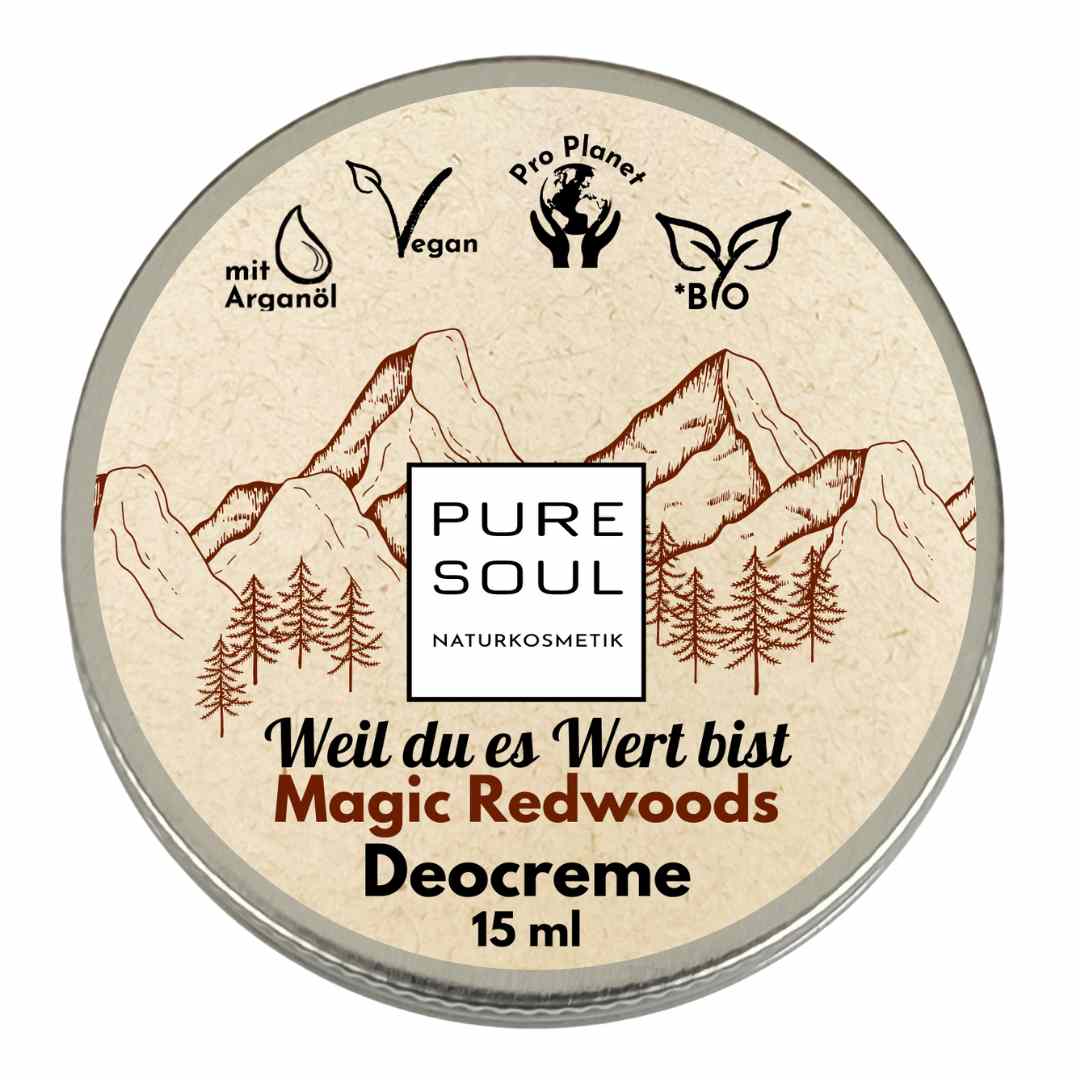PURE SOUL Naturkosmetik Deo Creme "Magic Redwoods" 15 ml Salbei